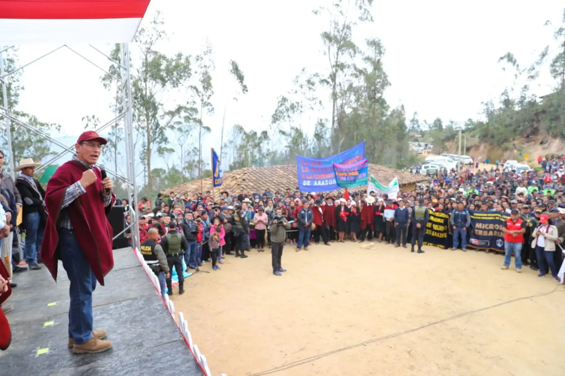 Presidente de la República, Martín Vizcarra en Chachapoyas inauguró la carretera La Jalca – Nueva Esperanza. Foto: ANDINA/Prensa Presidencia