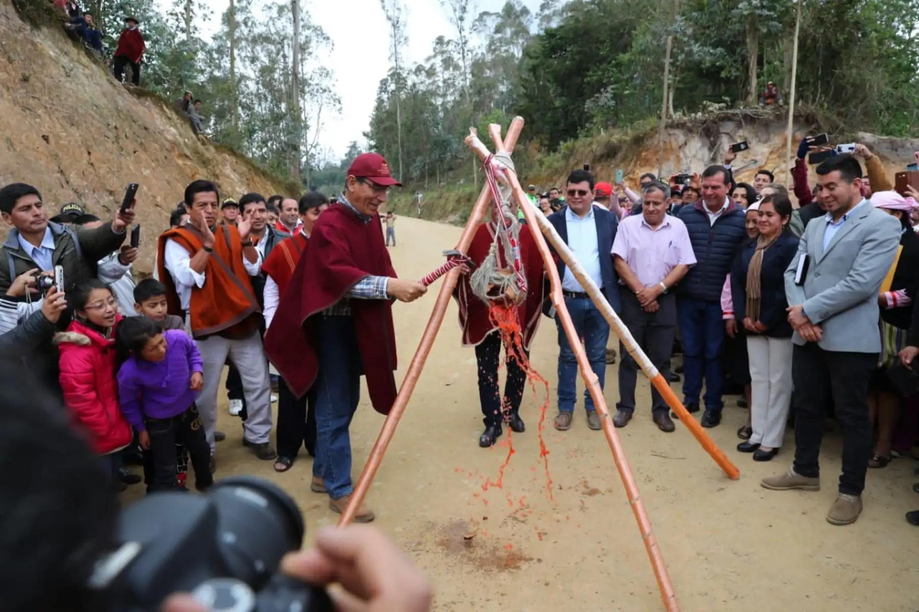 Presidente de la República, Martín Vizcarra en Chachapoyas inauguró la carretera La Jalca – Nueva Esperanza. Foto: ANDINA/Prensa Presidencia