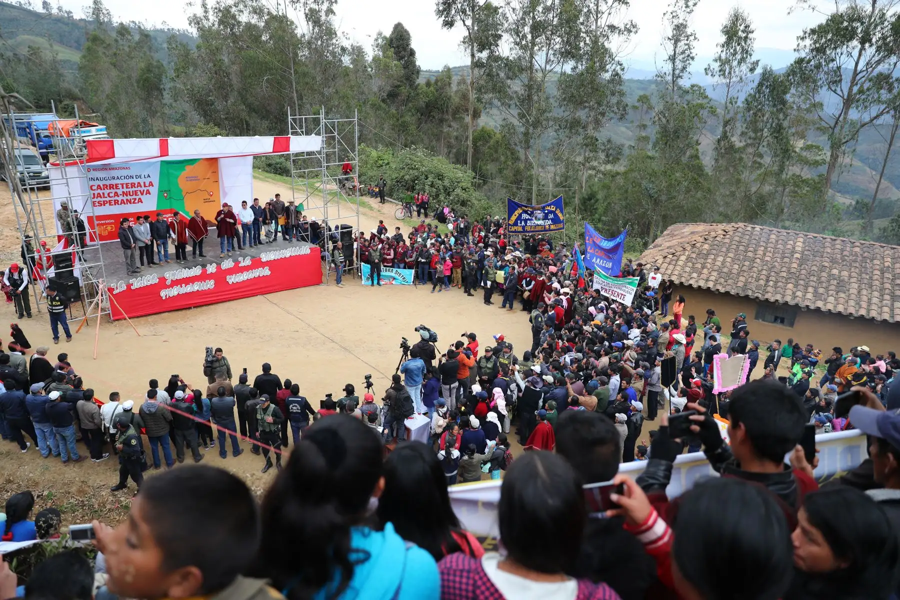 Presidente Vizcarra inaugura carretera La Jalca-Nueva Esperanza en la región Amazonas. Foto: ANDINA/Prensa Presidencia