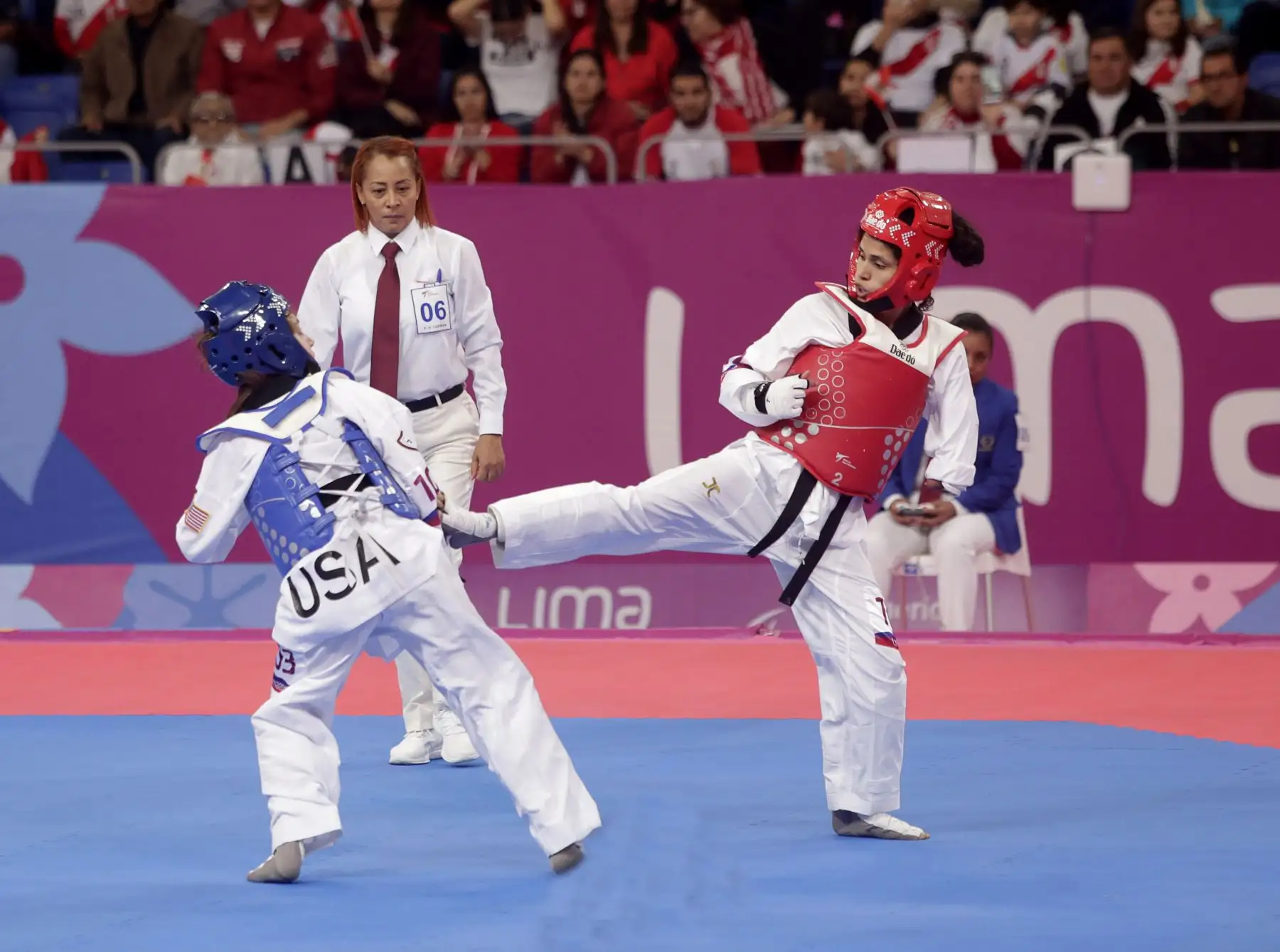 Angelica Espinoza obtiene medalla de oro en ParaTaewkondo. Foto: ANDINA/ Lima 2019