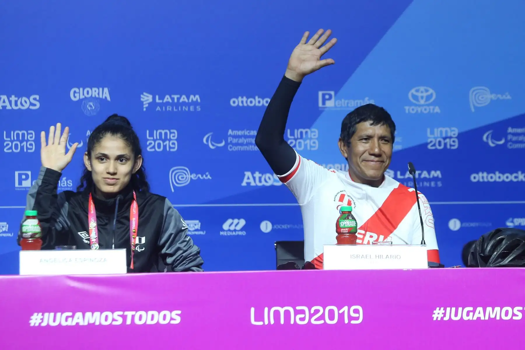 Conferencia de prensa sobre el cierre de la competencia de los Juegos Parapanamericanos Lima 2019, participan los atletas  Israel Hilario ,  ganador el oro en Para Ciclismo y  Angélica Espinoza , ganadora en oro en  Taekwondo.
Foto: ANDINA/Eddy Ramos