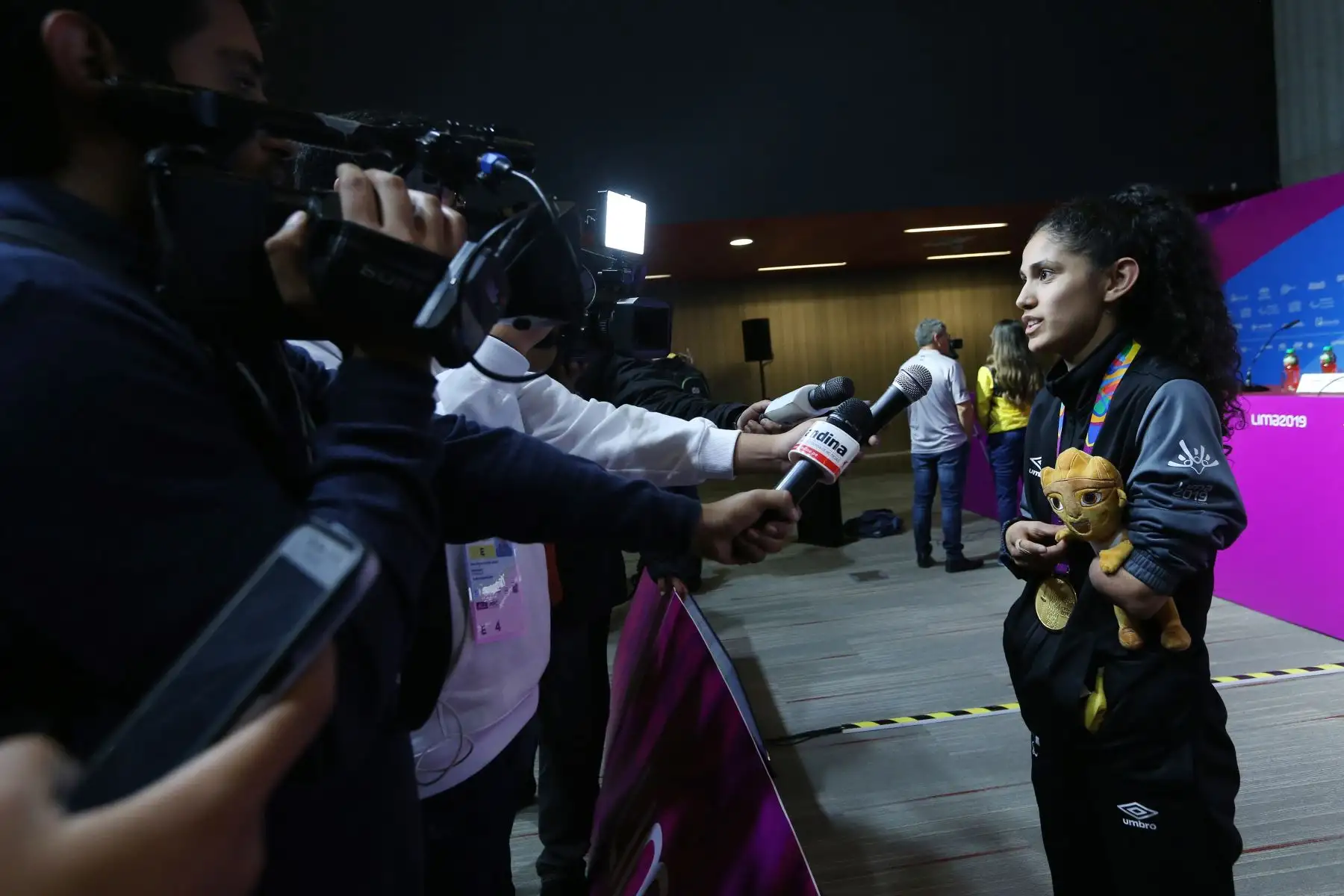 Conferencia de prensa sobre el cierre de la competencia de los Juegos Parapanamericanos Lima 2019. Participa  Angélica Espinoza , ganadora en oro en  Taekwondo.
Foto: ANDINA/Eddy Ramos