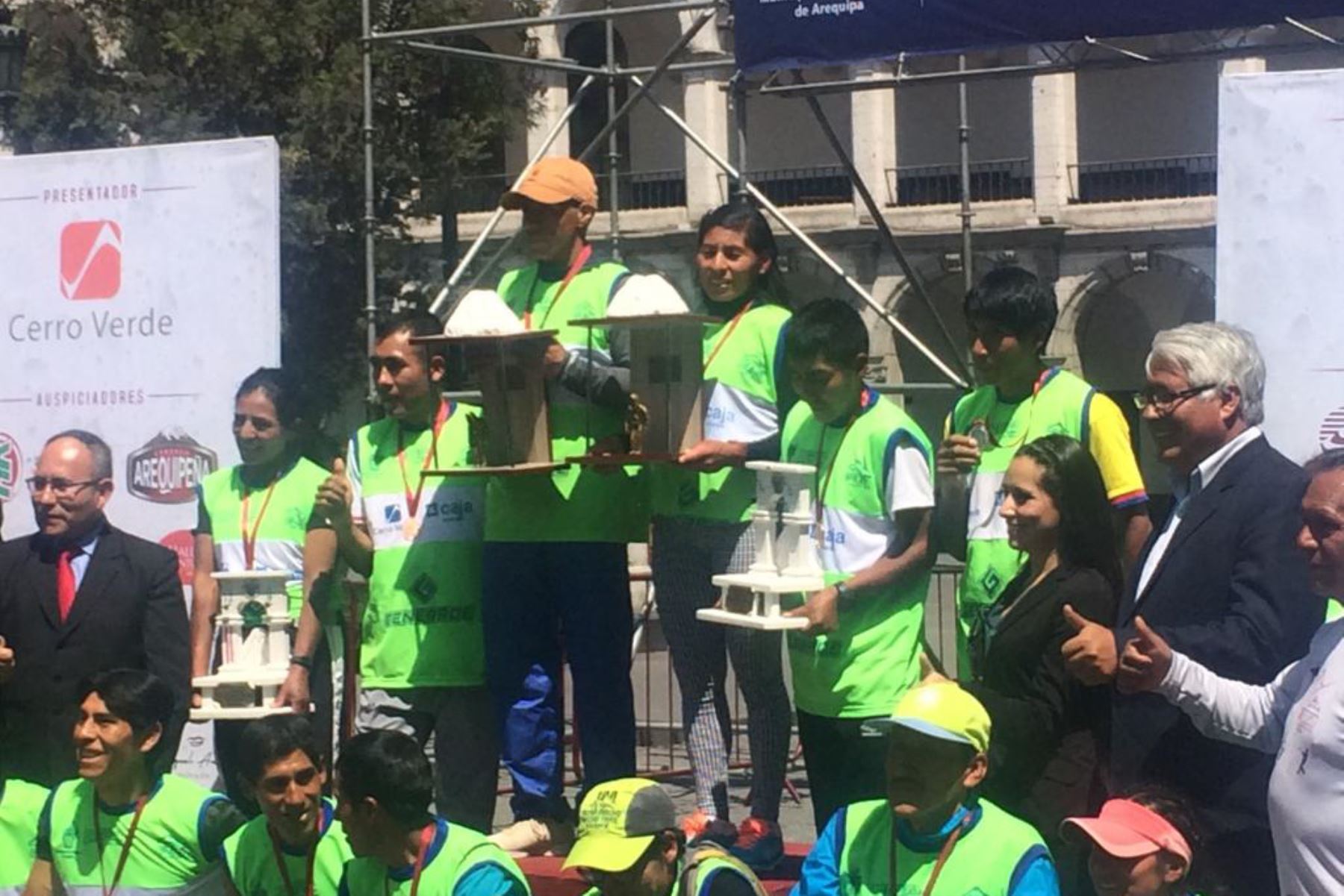 Estos son los ganadores de la maratón organizada por la Municipalidad Provincial de Arequipa con motivo del 479º aniversario de la Ciudad Blanca. Foto: ANDINA/Rocío Méndez