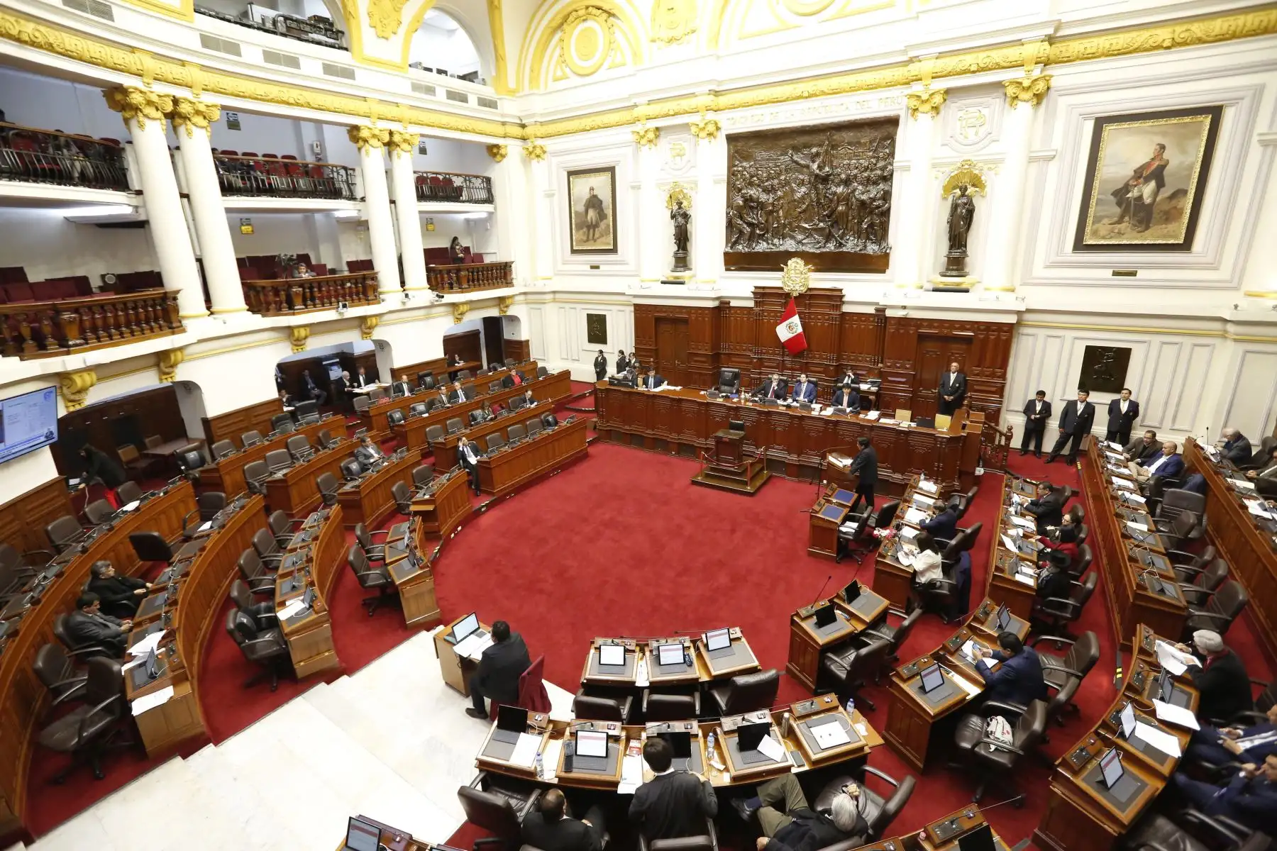 Ministro de Justicia, Vicente Zeballos responde el  pliego interpelatorio en pleno del Congreso.
Foto: ANDINA/Renato Pajuelo