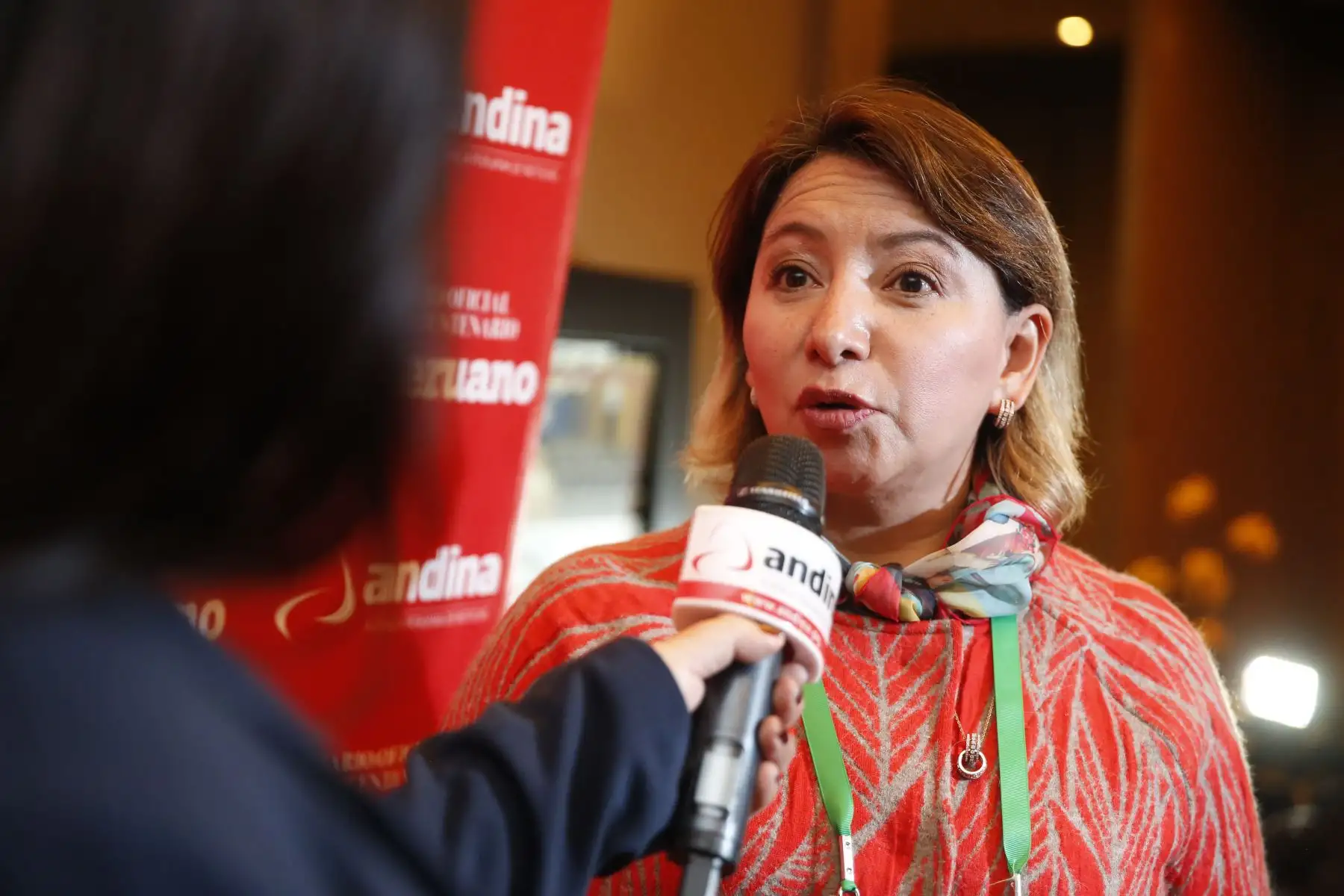 Ministra Rocío Barrios en el Foro por la Competitividad.Foto:  ANDINA/Renato Pajuelo.