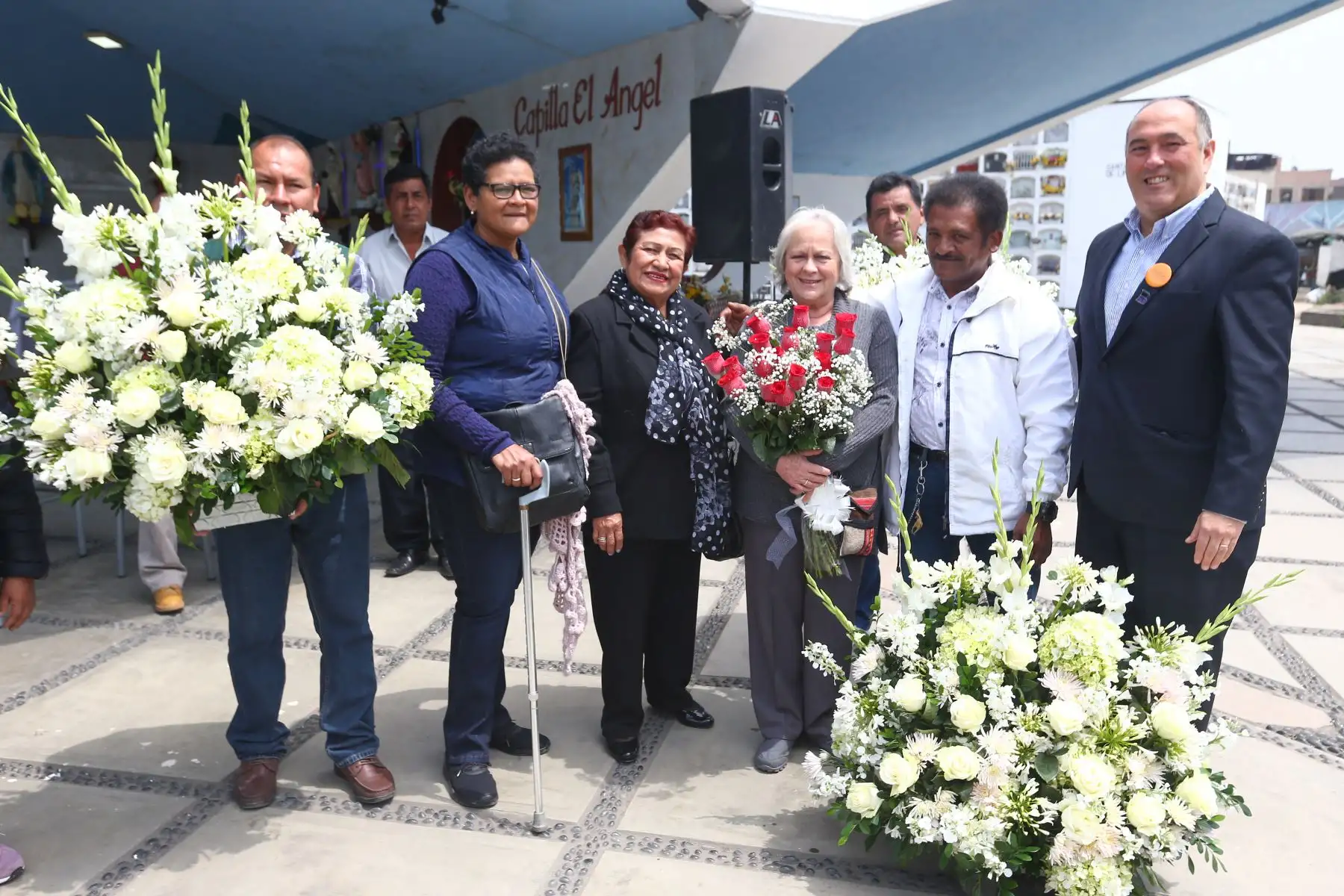 Teresa Fuller, asiste a la misa y romería por los 99 años del natalicio de su madre Chabuca Granda en el cementerio El Ángel. Foto: ANDINA/ Héctor Vinces