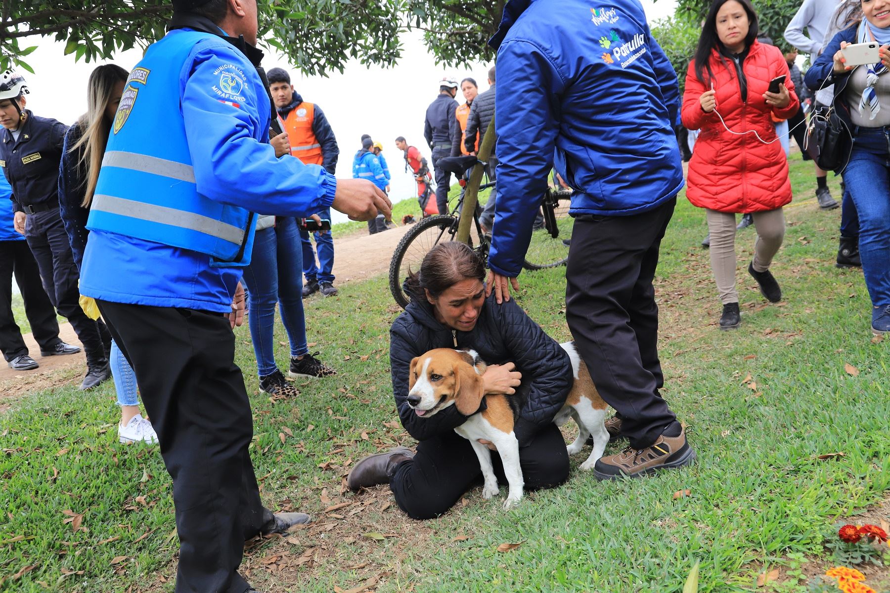 Rescatan a perro que quedó atrapado en geomallas de la Costa Verde Foto: Difusión