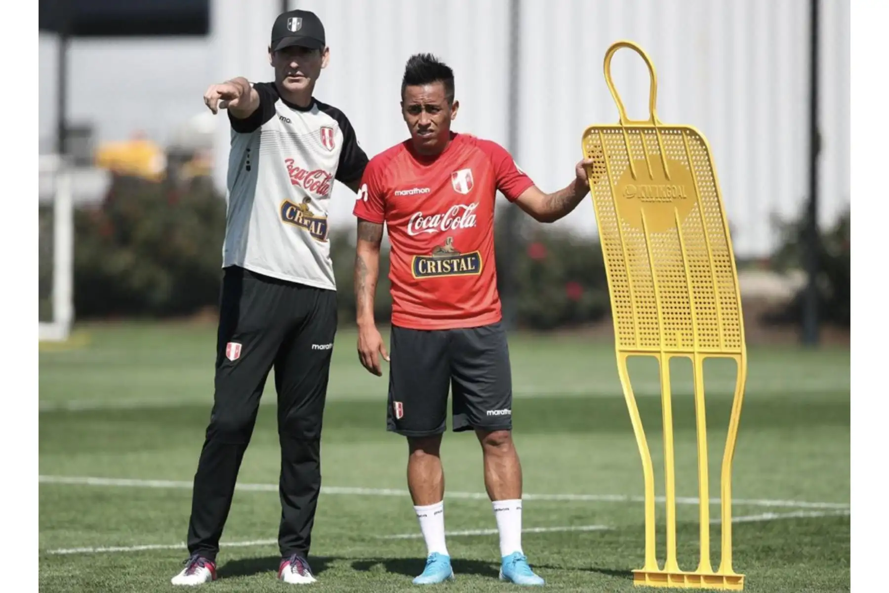 Christian Cueva entreno en La selección Peruana de futbol, en el Red Bull Practice Facility de New Jersey con miras a sus duelos amistosos ante Ecuador  y Brasil.FotoANDINA/ FPF
