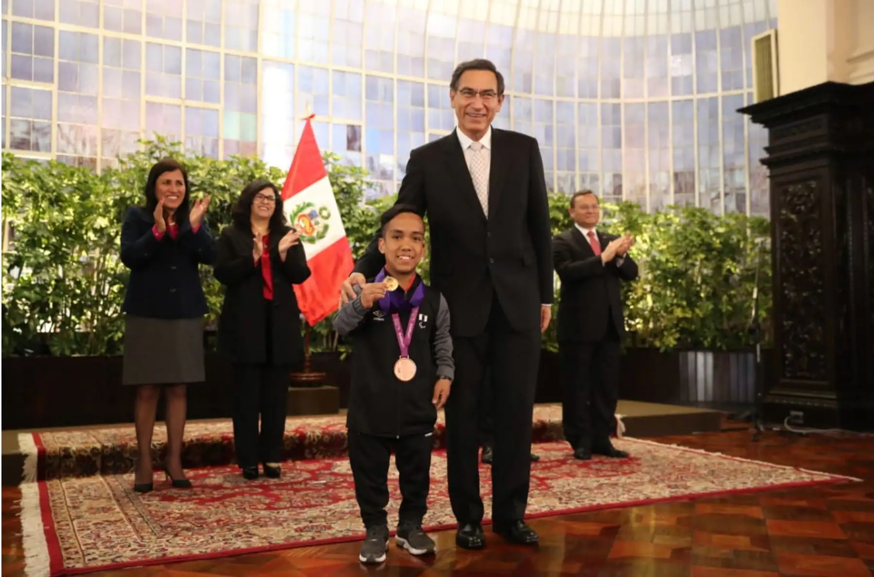 Premiación a medallistas de los Parapanamericanos en Palacio de Gobierno Foto: ANDINA/ Prensa Presidencia