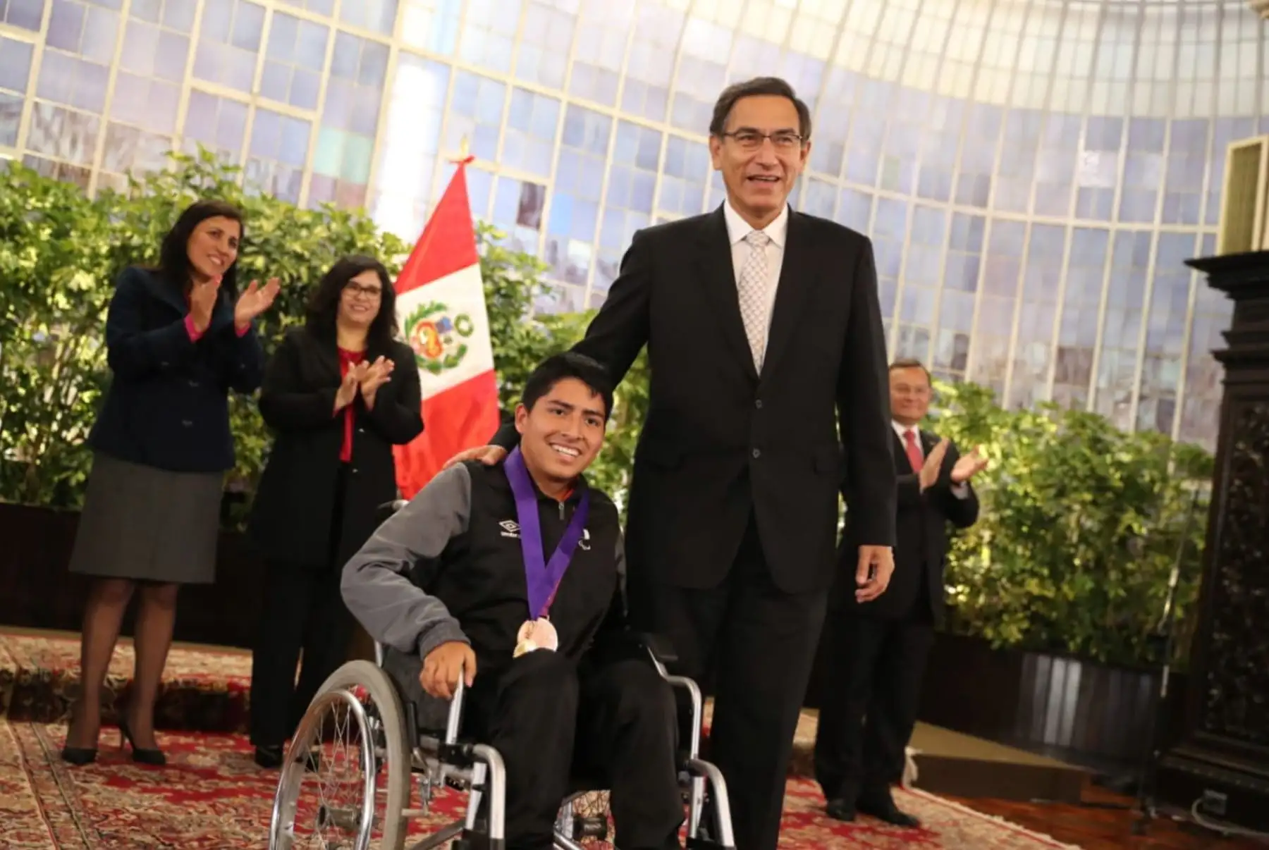 Premiación a medallistas de los Parapanamericanos en Palacio de Gobierno Foto: ANDINA/ Prensa Presidencia