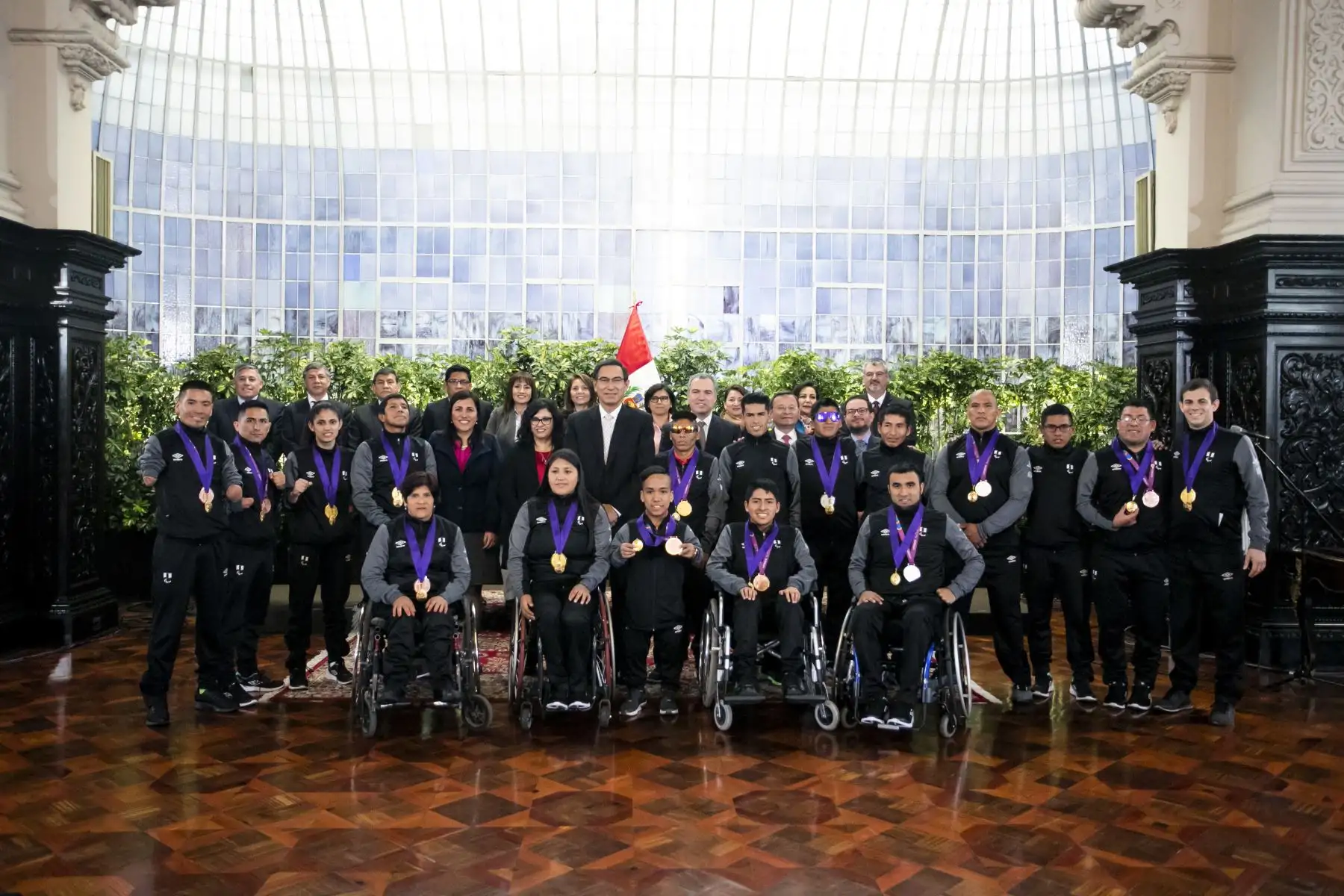 Premiación a medallistas de los Parapanamericanos en Palacio de Gobierno Foto: ANDINA/ Prensa Presidencia