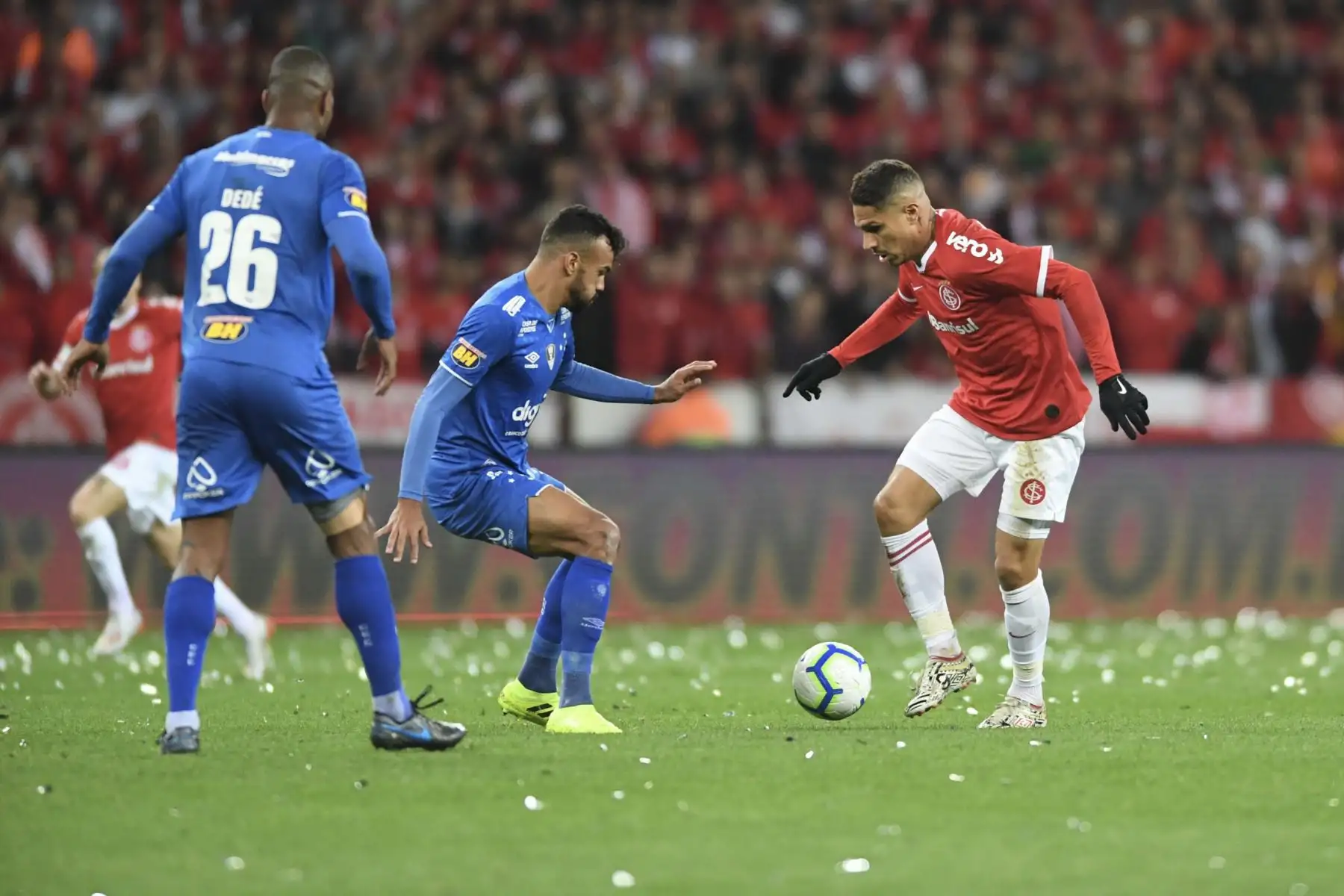 Con doblete de Paolo Guerrero, el Internacional FC ganó 3-0 al Cruzeiro en la semifinal de la Copa Brasileña.Foto:Internacional FC.