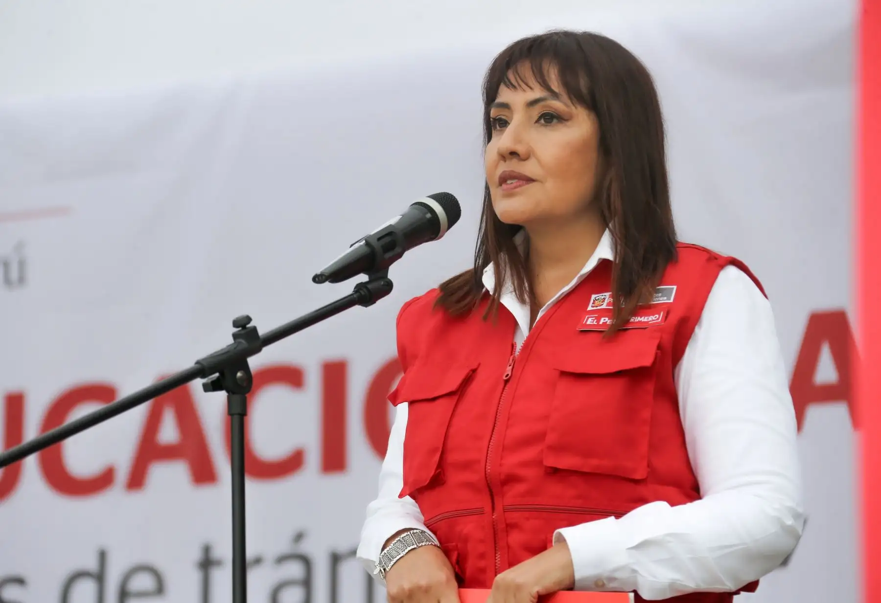 Ministra María Jara participó en el lanzamiento del concurso: “Héroes por la Seguridad Vial 2019”.
Foto: MTC