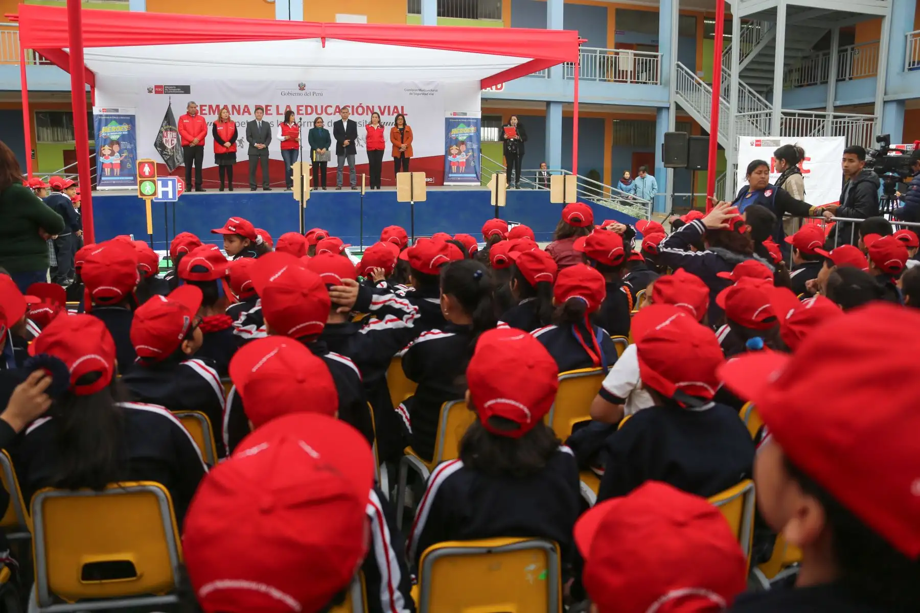 Ministra María Jara participó en el lanzamiento del concurso: “Héroes por la Seguridad Vial 2019”.
Foto: MTC