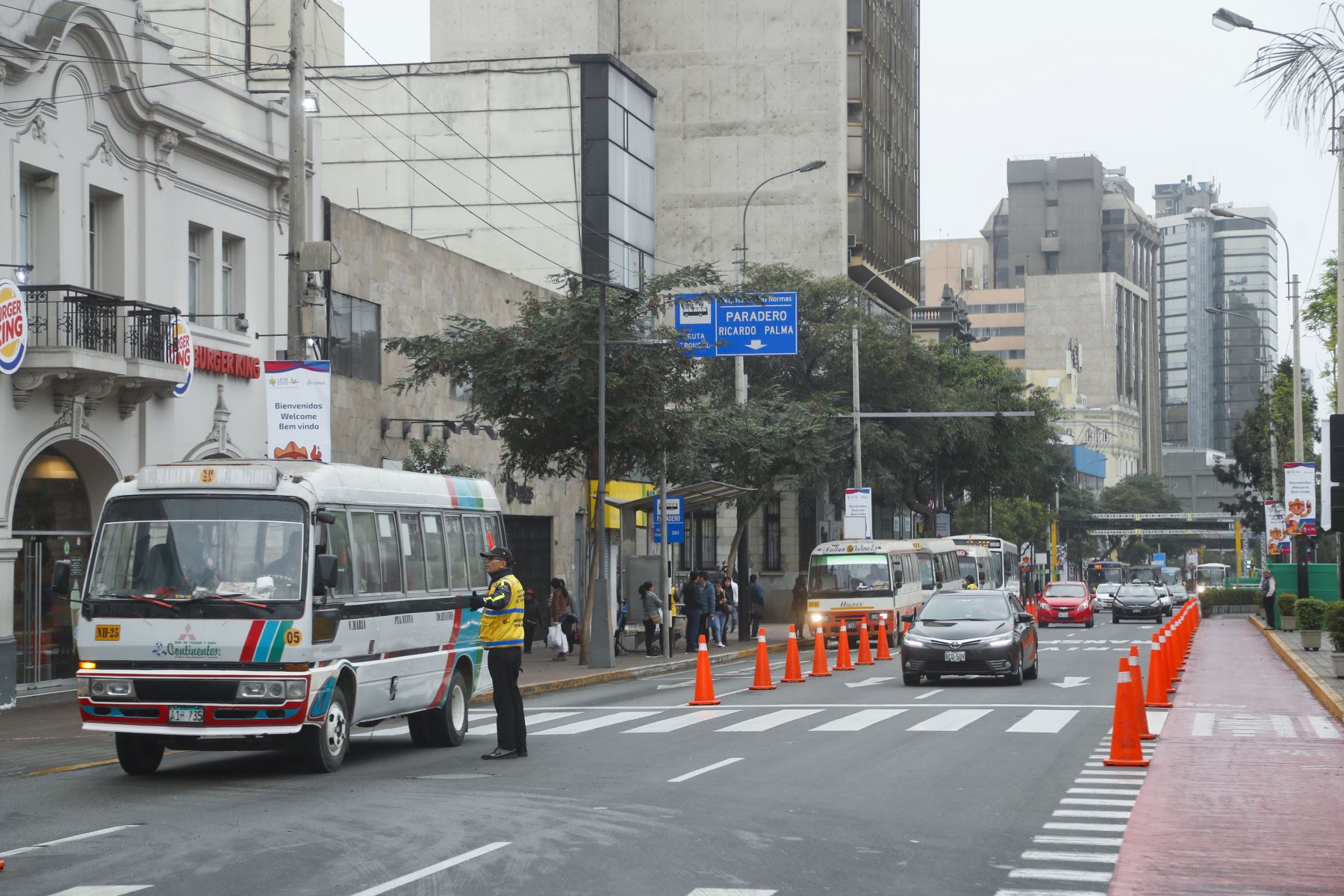 Diversas calles de Lima tuvieron carriles segregados para facilitar el traslado de deportistas durante los Juegos Panamericanos y Parapanamericanos. ANDINA/Difusión