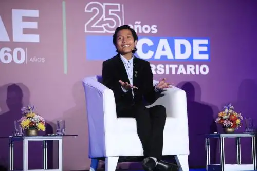 Niño banquero José Quisocala participó en CADE Universitario 2019. Foto: ANDINA/Juan Carlos Guzmán.
