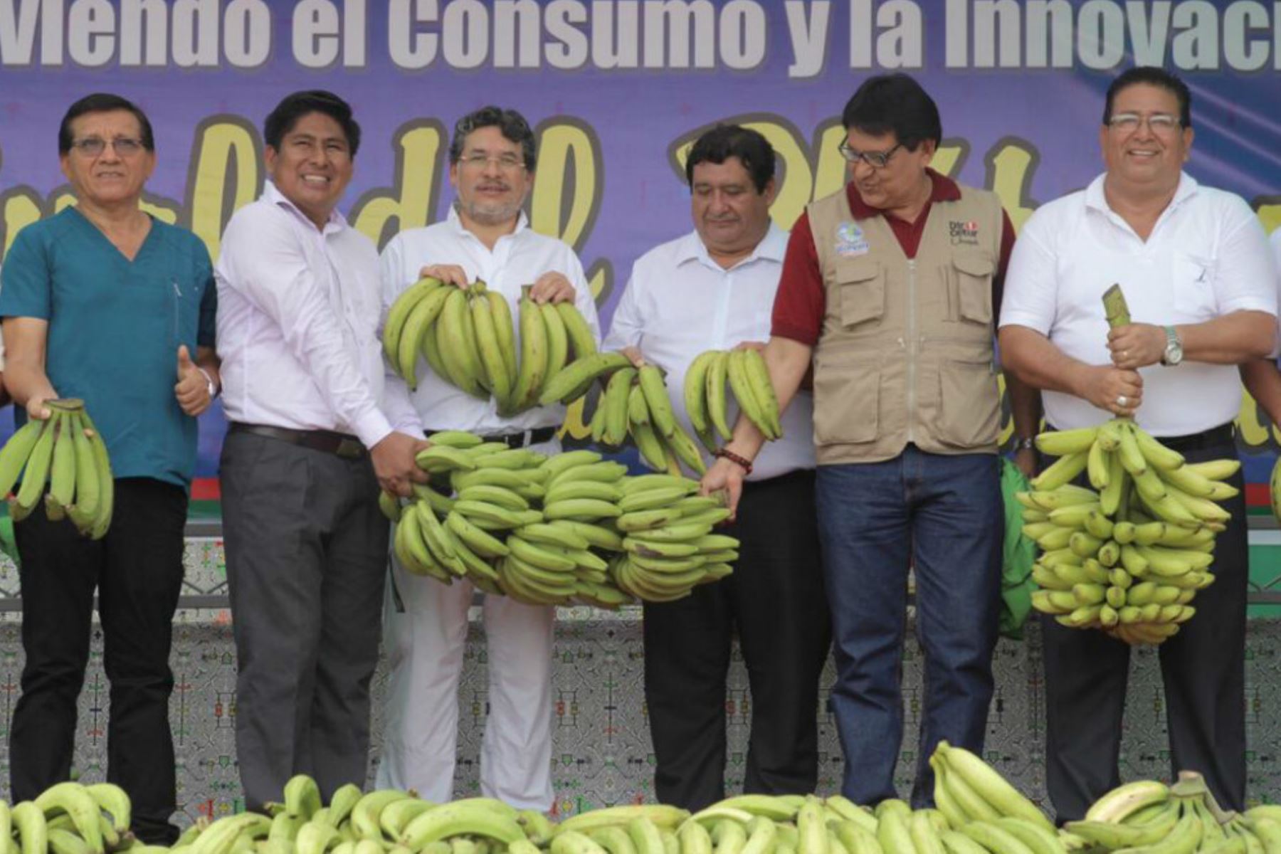 El presidente ejecutivo de la Comisión Nacional para el Desarrollo y Vida sin Drogas (Devida), Rubén Vargas, participó en el IX Festival del Plátano 2019, en  la región Ucayali.