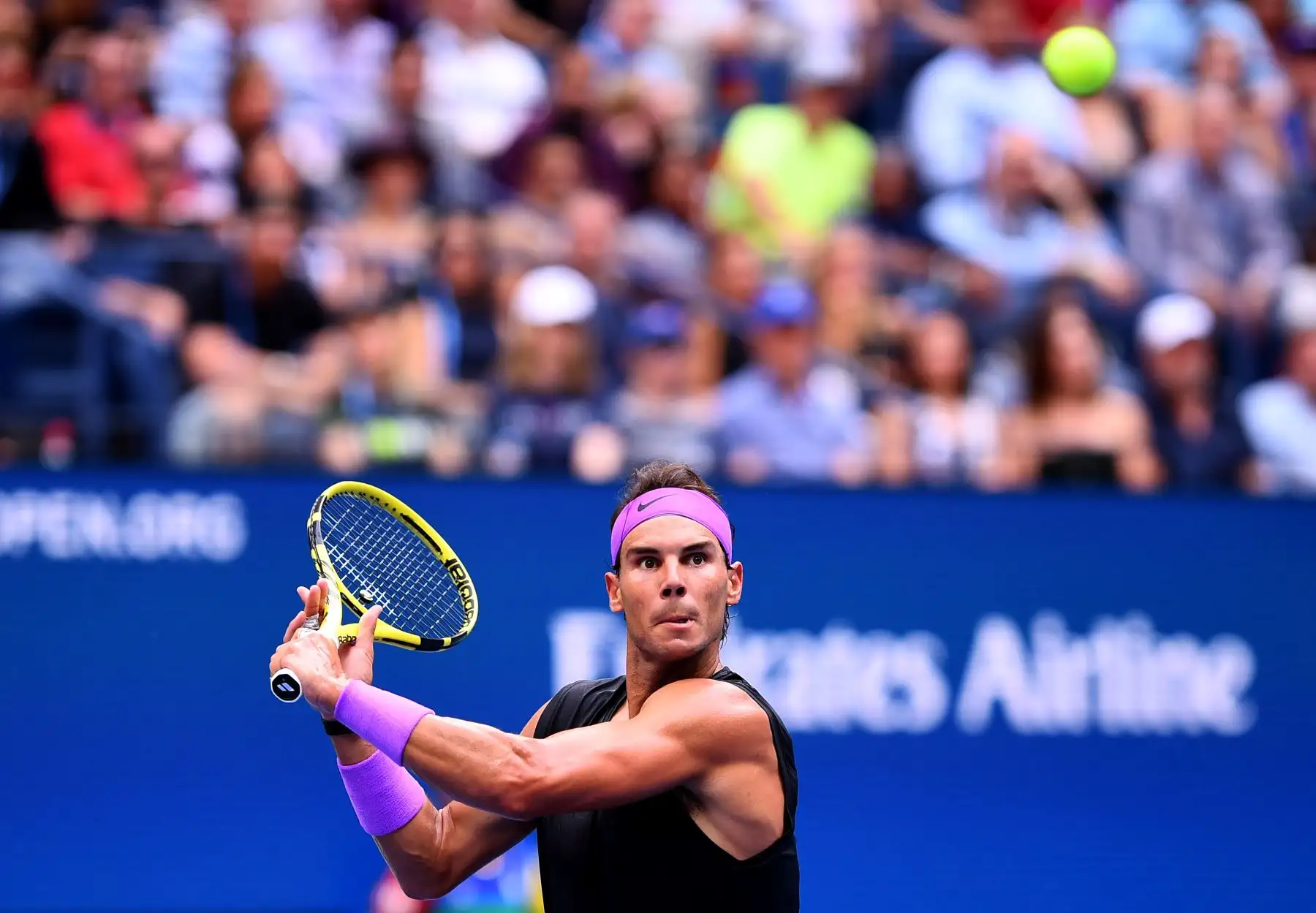 Rafael Nadal de España reacciona durante el partido de la final masculina individual contra Daniil Medvedev de Rusia durante el partido de la final individual masculina en el US Open 2019 en  Nueva York.
Foto: AFP