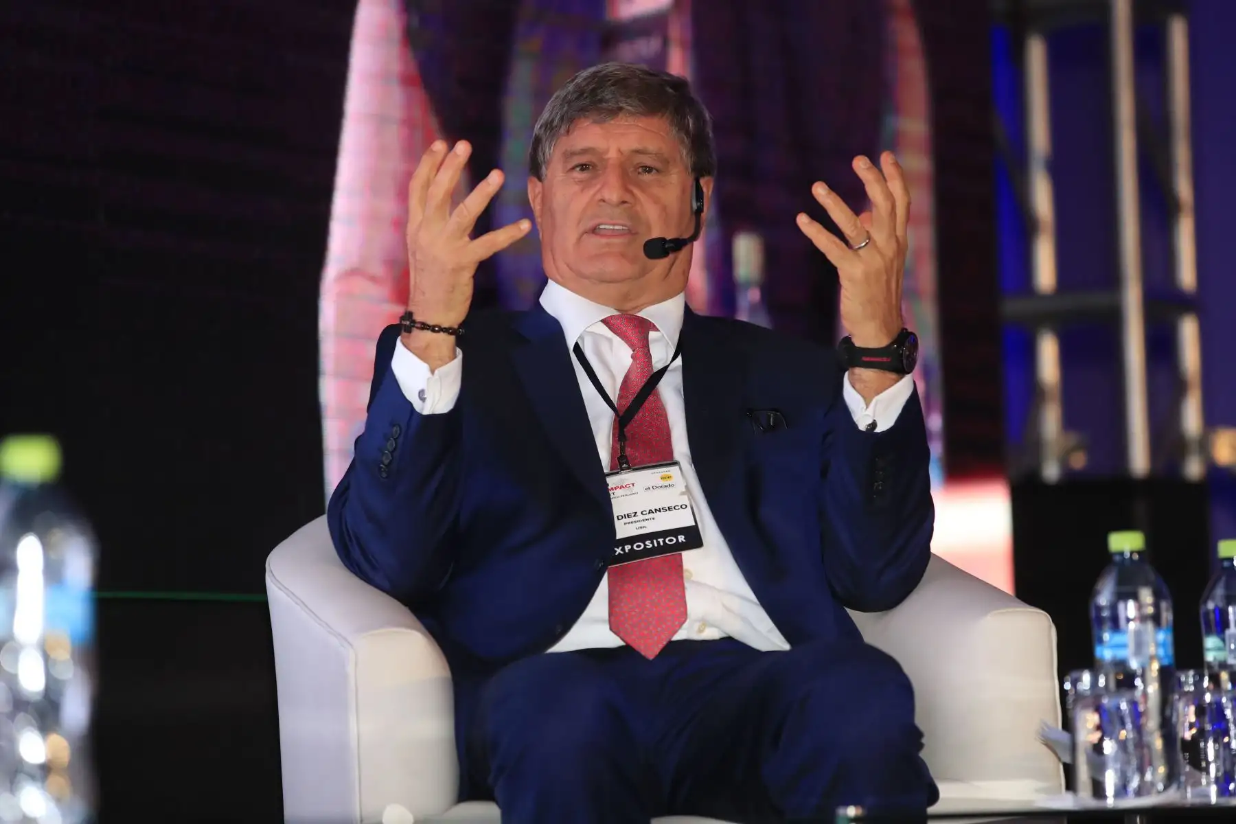 Raúl Diez Canseco, presidente de USIL, durante su exposición en el foro: Perú CEO Impact Summit 

Foto: Andina/Juan Carlos Guzman Negrini