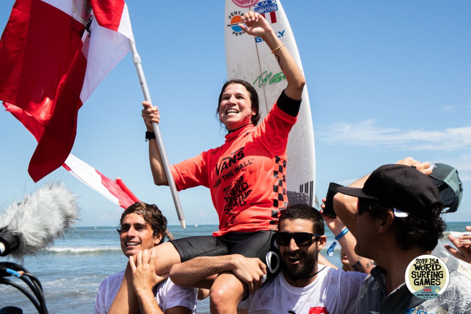 Sofía Mulanovich se corona campeona mundial en torneo de surf en Japón. Foto: ISA World Surfing Games 2019.