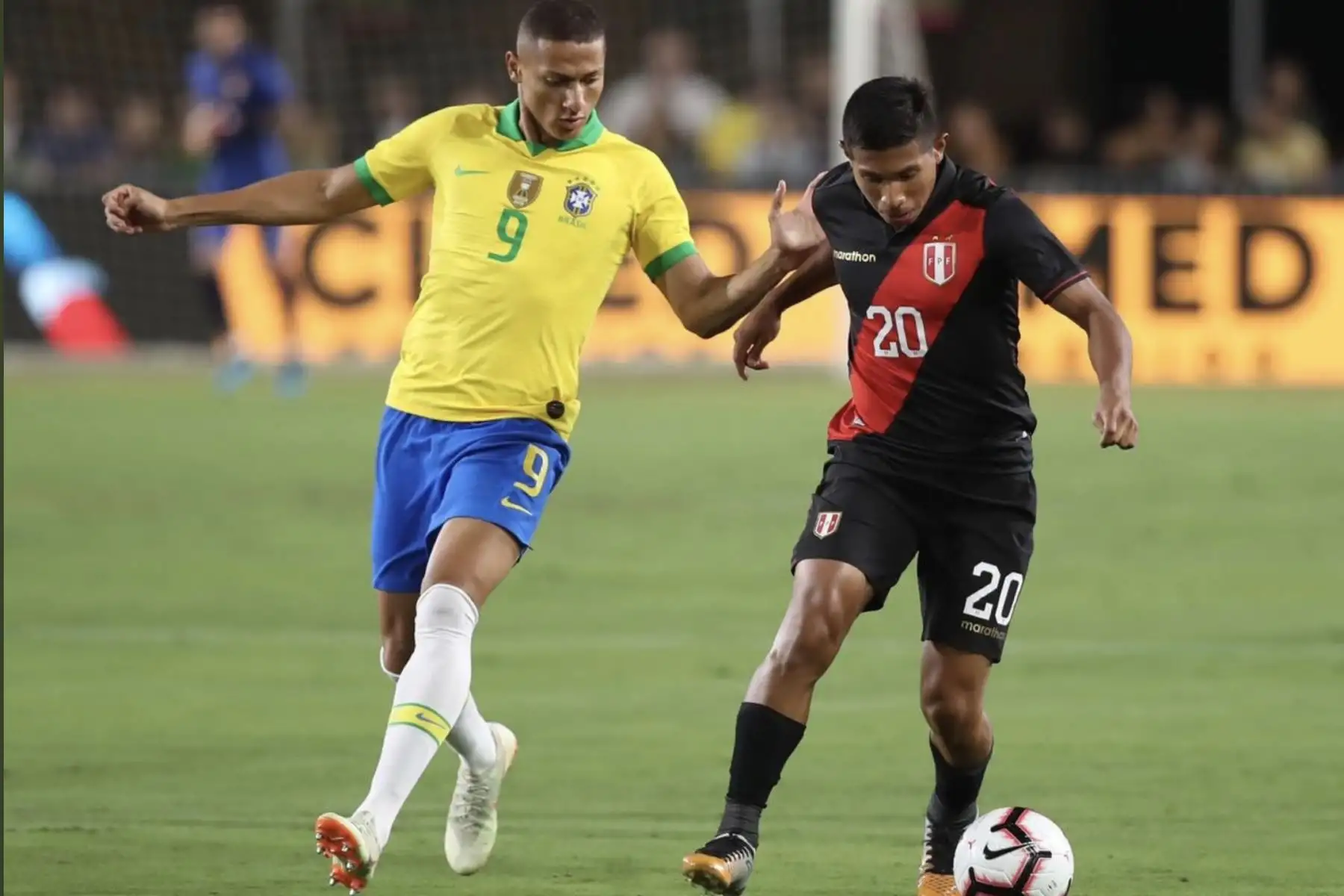 Perú vs Brasil: partido amistoso internacional, en Los Ángeles Memorial Sports Arena.Foto:ANDINA/FPF