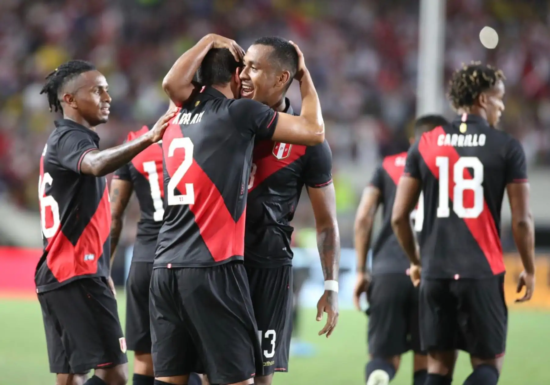 Perú venció sobre el final 1-0 a Brasil en partido amistoso en el estadio Los Ángeles Memorial Sports Arena. Foto: ANDINA/FPF