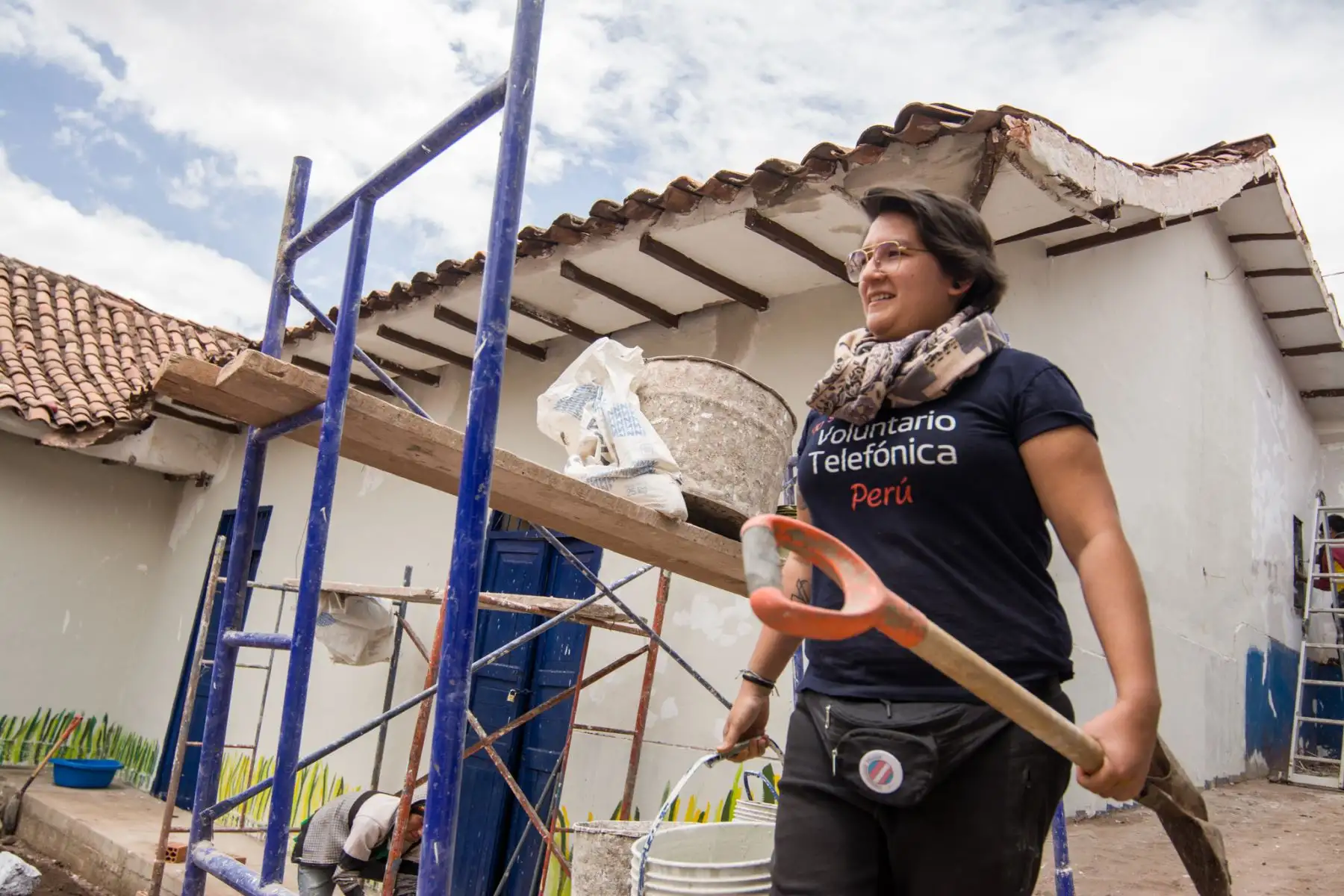 Voluntarios de Telefónica. Foto: ANDINA/Difusión