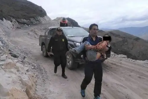 Niño héroe de 7 años caminó por más de una hora buscando ayuda para salvar a su padre herido en accidente en Áncash. Foto: Cortesía Lenin Flores.