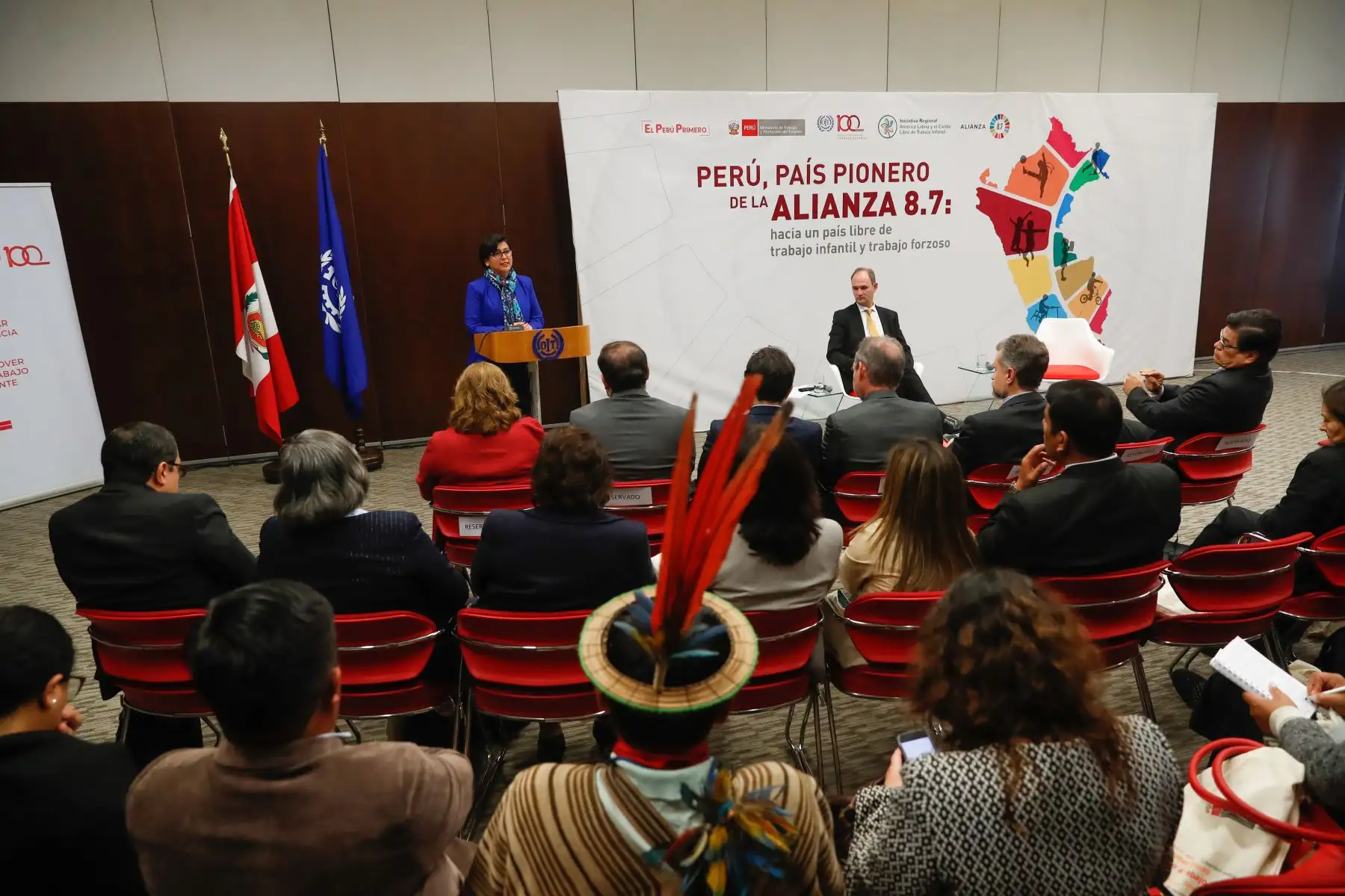 Ministra de Trabajo Sylvia Cáceres junto a OIT lanzan Alianza 8. 7 hacia un país libre de trabajo infantil y forzoso. Foto: ANDINA/Renato Pajuelo