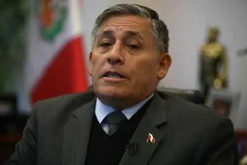 El ministro de Defensa, Jorge Moscoso, detalla las prioridades de su sector para los siguientes dos años. ANDINA/Vidal Tarqui