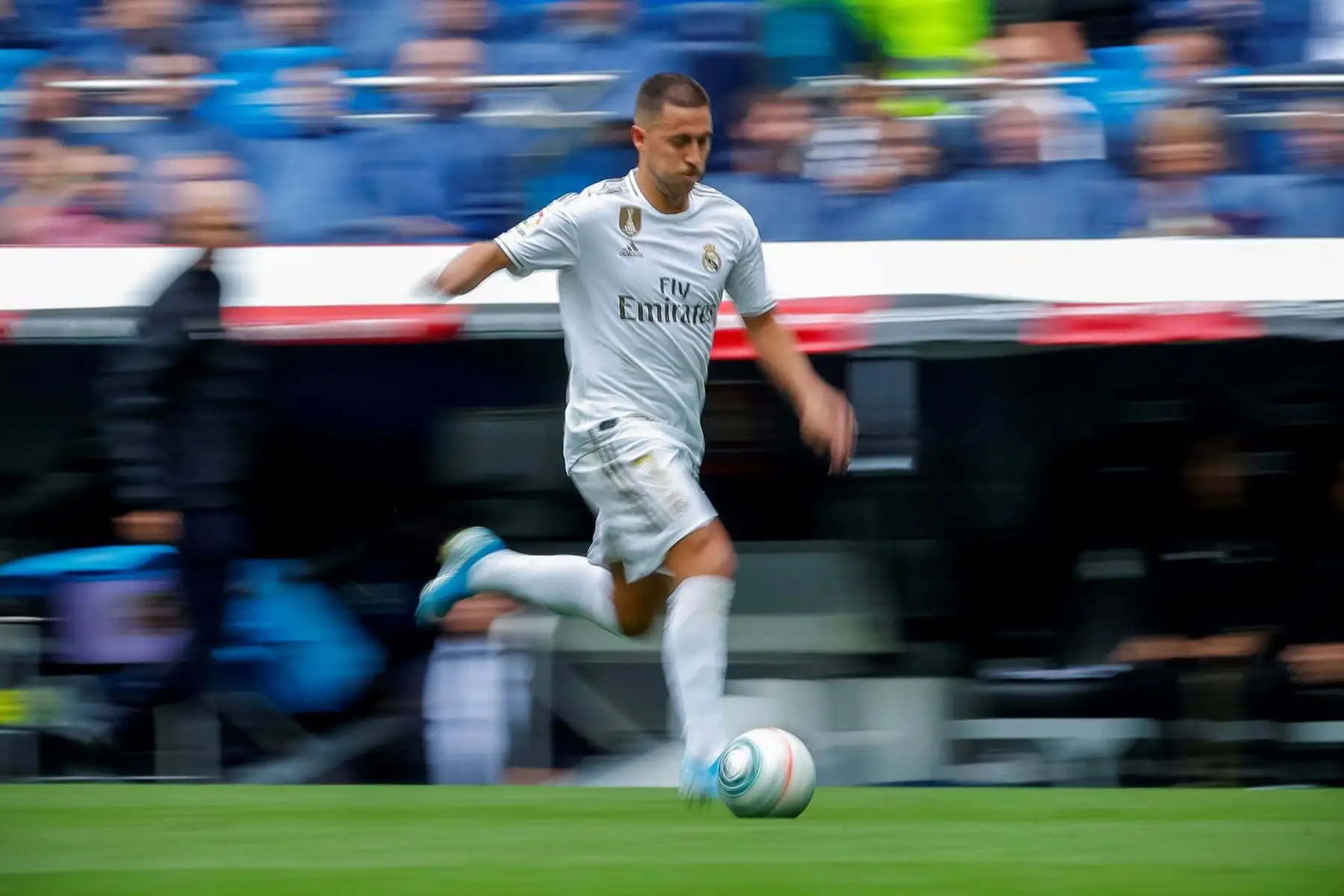 El delantero belga del Real Madrid Eden Hazard durante el partido ante el Levante. Foto: EFE
