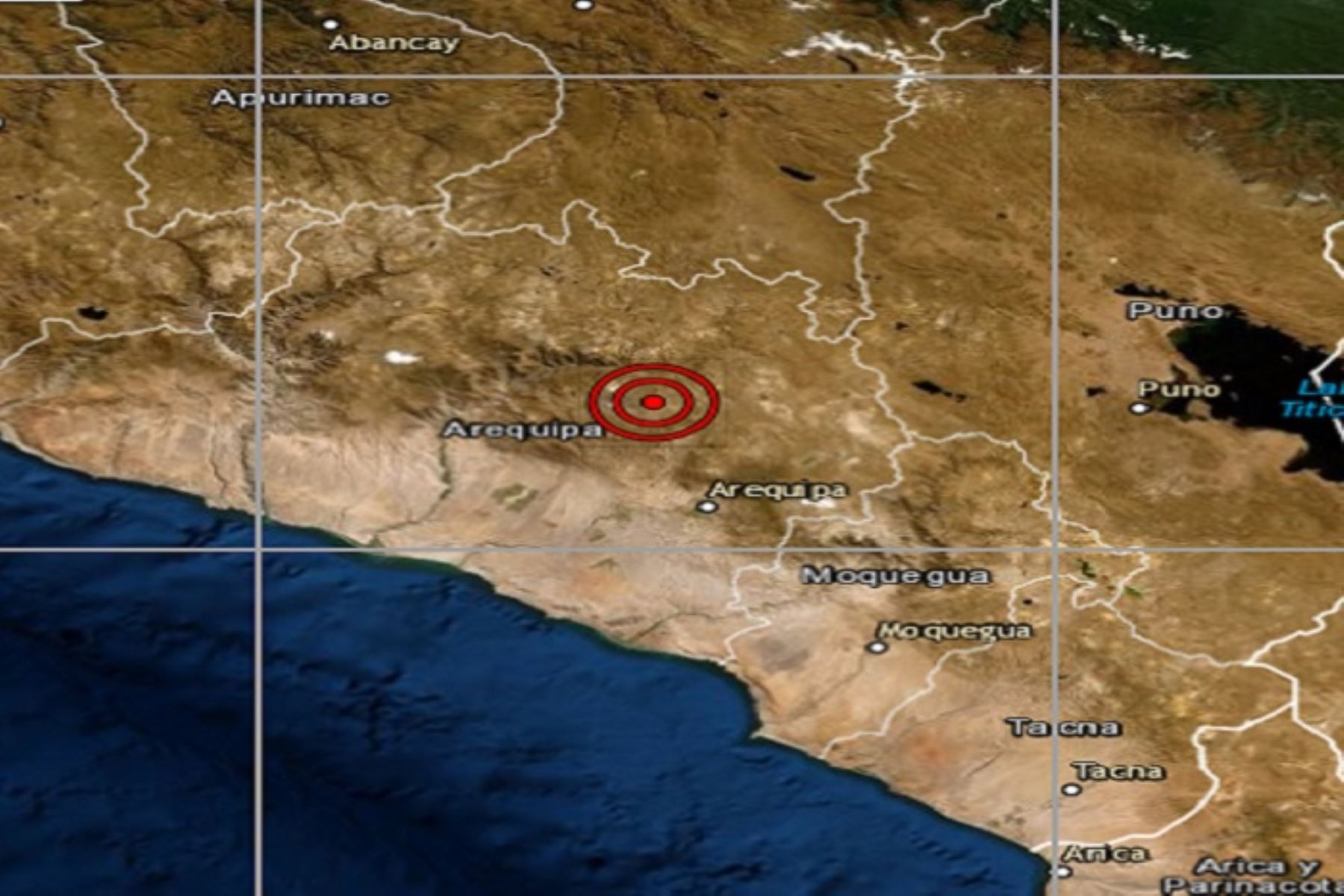 Tres sismos moderados se registraron esta mañana en el distrito de Maca, provincia de Caylloma, región Arequipa, informó el Instituto Geofísico del Perú (IGP) y las autoridades de defensa civil no han reportado daños personales ni materiales hasta el momento.