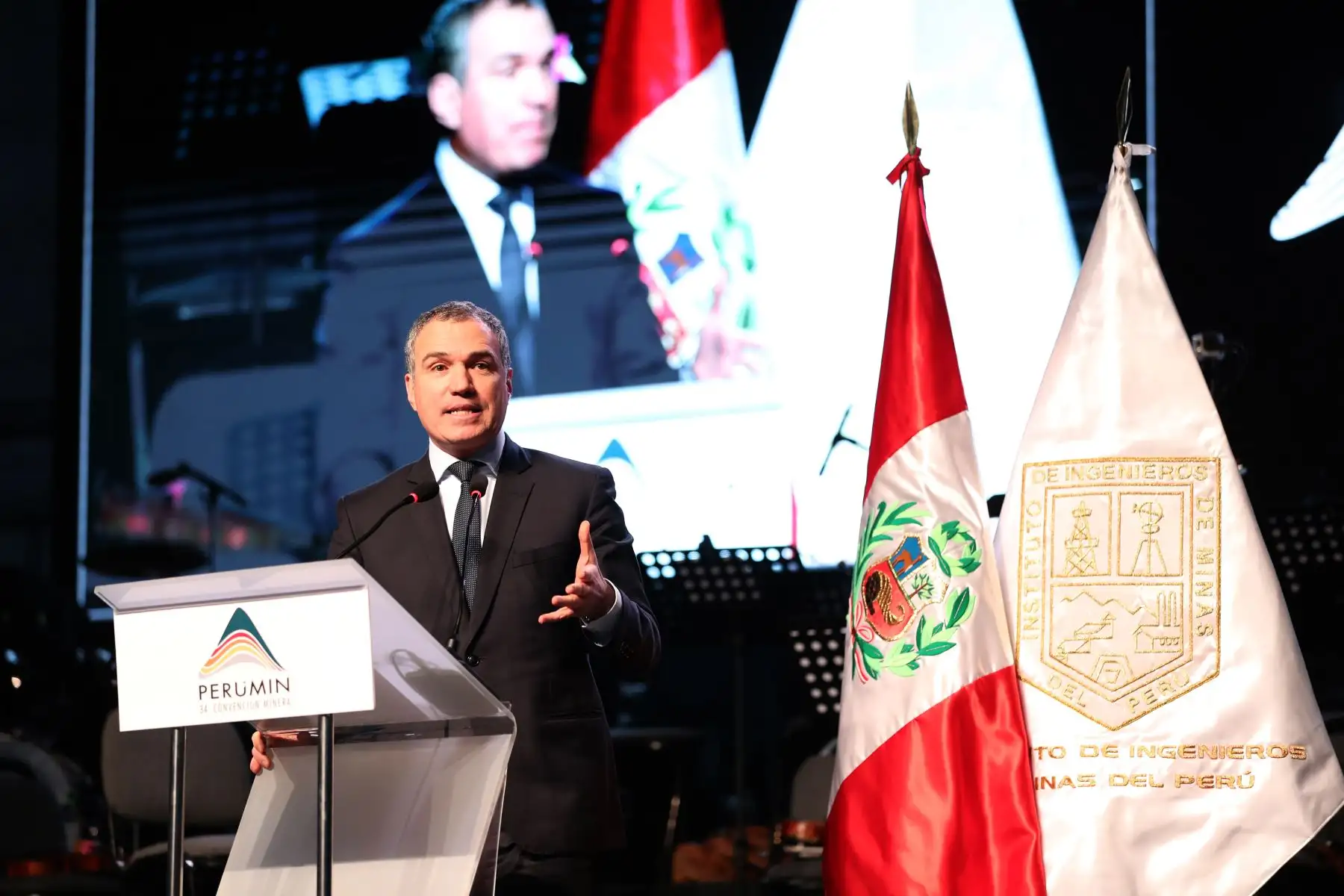 El presidente del Consejo de Ministros, Salvador del Solar inauguro la 34ª Convención Minera Perumin, en la ciudad de Arequipa.Foto:ANDINA/PCM