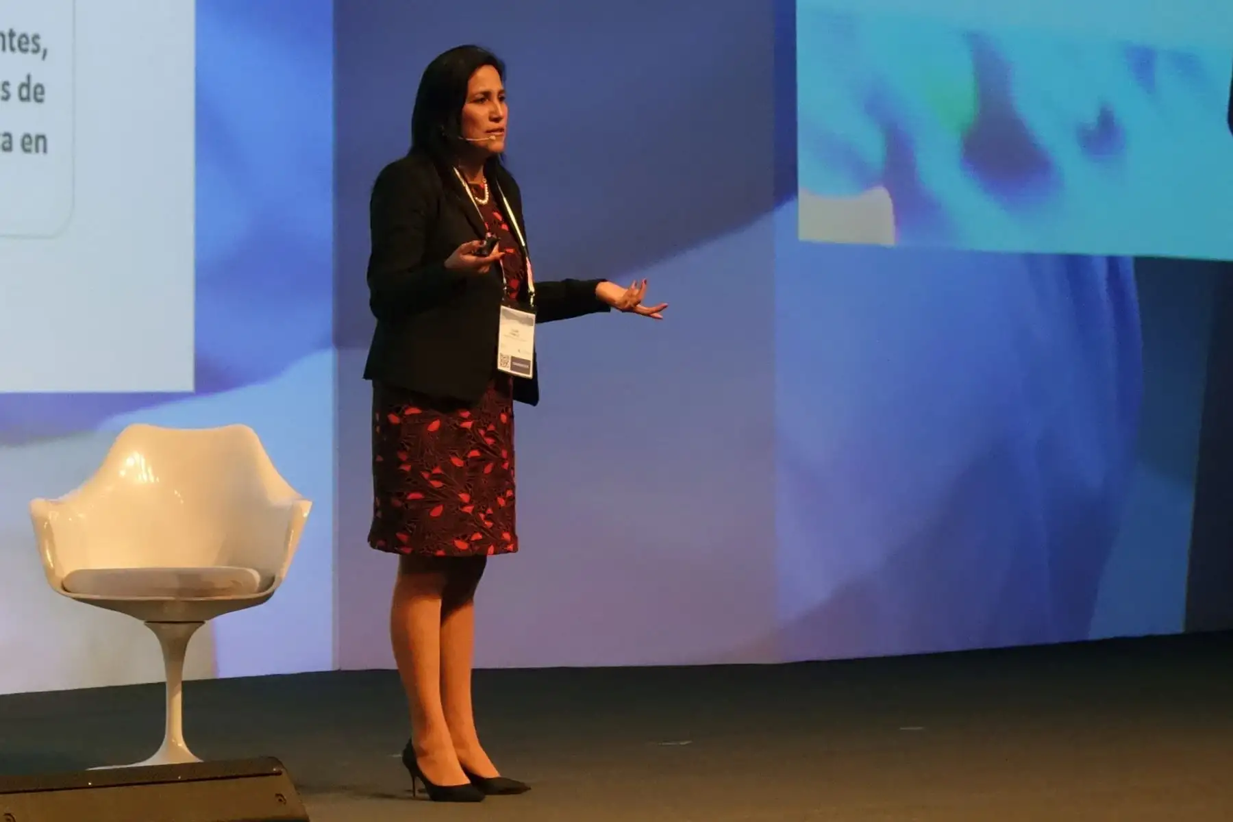 Ministra de Educación, Flor Pablo, en Perumin. ANDINA/Difusión