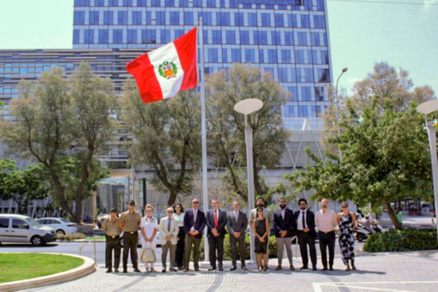 Peruvian flag raising ceremony held in Israel
