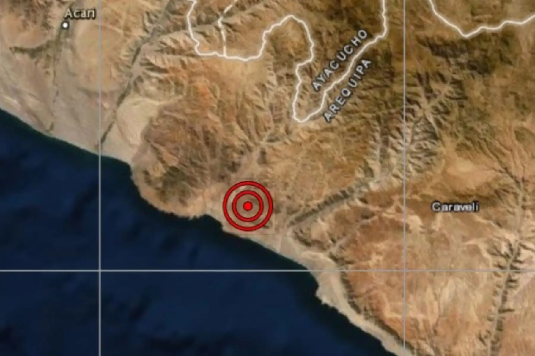 Nuevo sismo sacude provincia arequipeña de Caravelí y es el segundo en lo que va de hoy