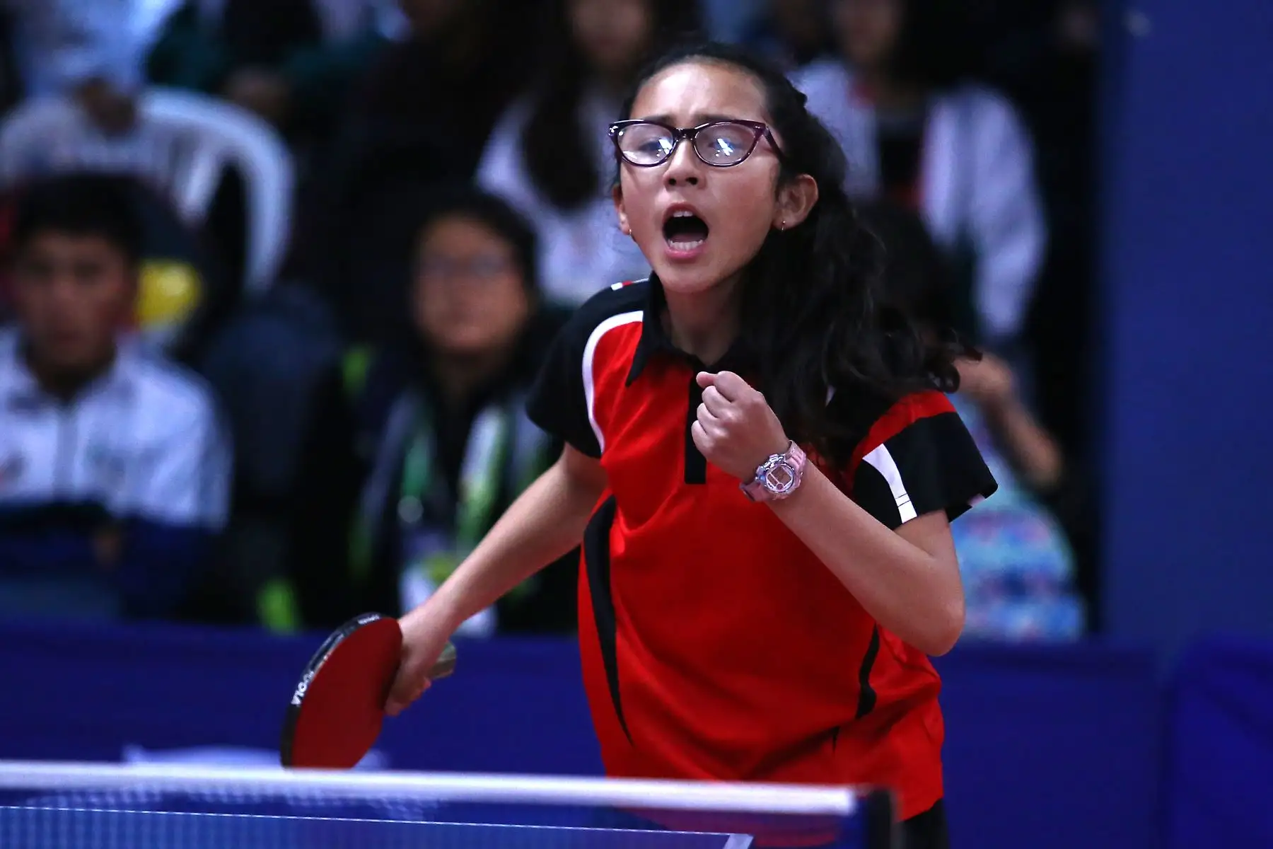Alheli Naywa Llufire Pacheco del Colegio Maria Auxiliadora de Cusco participa en categoría Tenis de Mesa de los Juegos Escolares 2019. Foto: ANDINA/Vidal Tarqui