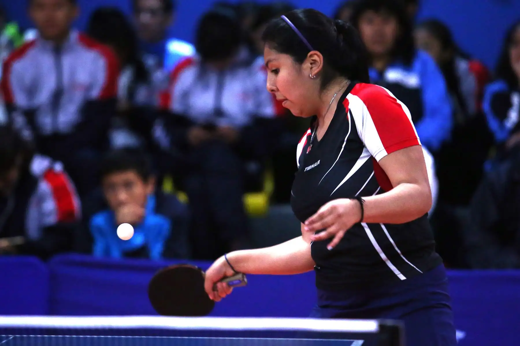 Andrea Luanna Becerra García del Colegio Santa Ana de Cusco participa en categoría Tenis de Mesa de los Juegos Escolares 2019. Foto: ANDINA/Vidal Tarqui