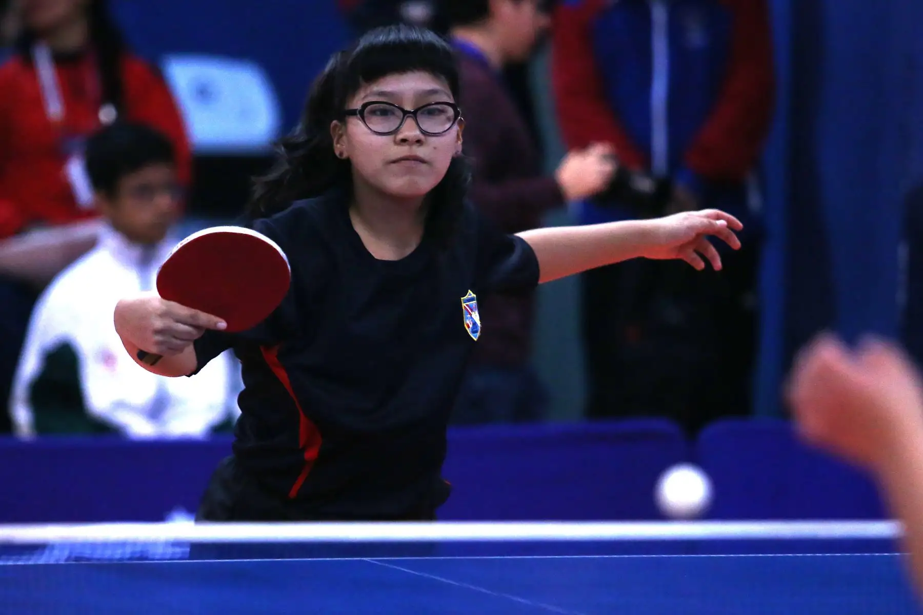 Idalia Alejandra G. Ramirez Ordoñez del Colegio Simon Bolivar de Moquegua participa en categoría Tenis de Mesa de los Juegos Escolares 2019. Foto: ANDINA/Vidal Tarqui