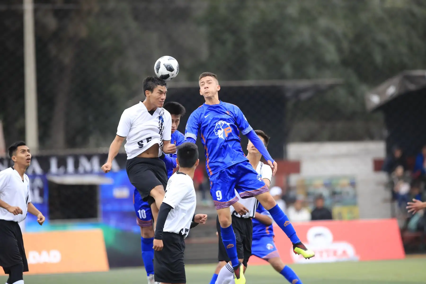 Encuentro de fútbol entre los colegios Serafín Filomeno de San Martín y Praxis La Esperanza de Junín en el marco de los Juegos Deportivos Escolares, sede Campo de Marte.


Foto: Andina/Juan Carlos Guzman Negrini