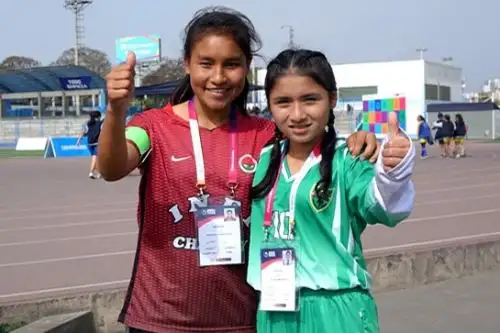 Milka, la Capi y la Messi, las goleadoras de los Juegos Deportivos Escolares Nacionales. Foto: ANDINA/Difusión.