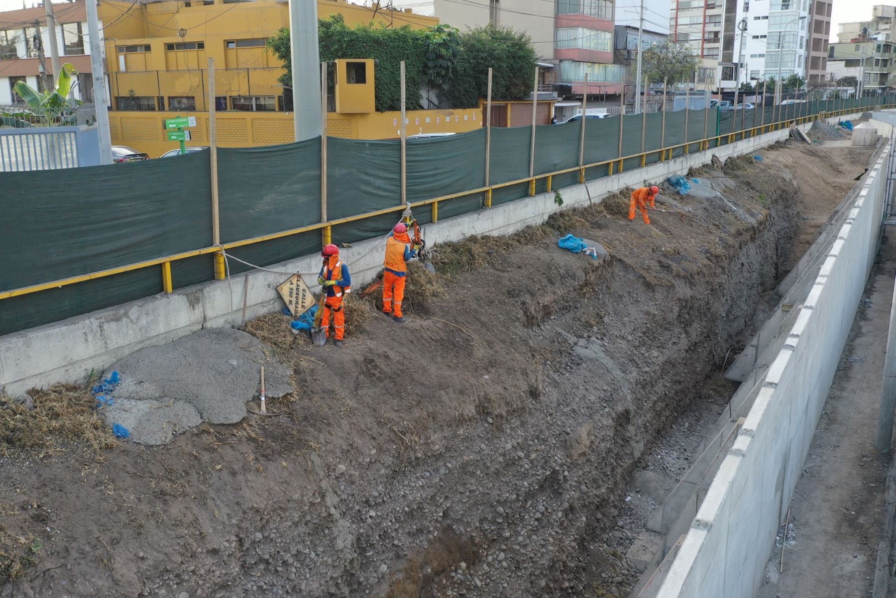 Continúan obras en avenida Paseo de la República. Foto: Andina/Difusión
