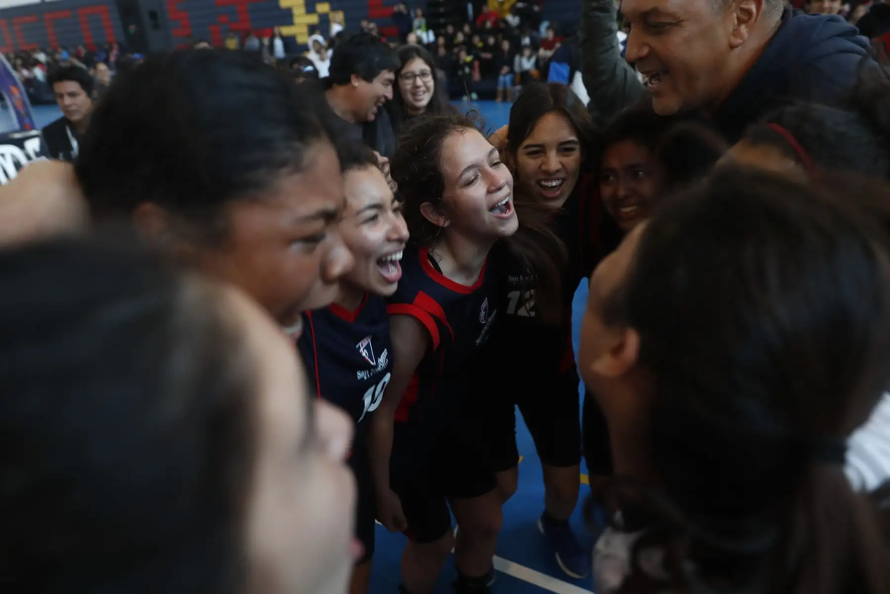 Colegio San José Obrero Maristas de Trujillo celebra victoria tras vencer a Colegio San Pedro Pascual de Arequipa en final de los Juegos Deportivos Escolares Nacionales 2019. Foto: ANDINA/Renato Pajuelo