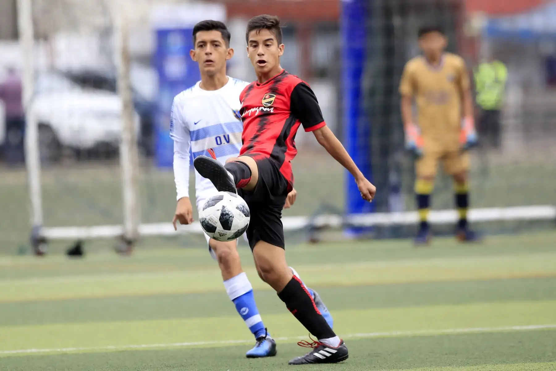 Colegio Ofelia Velásquez de San Martin durante el partido final contra el colegio Champagnat de La Libertad en el marco de los Juegos Deportivos Escolares Nacionales sede Campo de Marte.

Foto: ANDINA/ Juan Carlos Guzmán Negrini