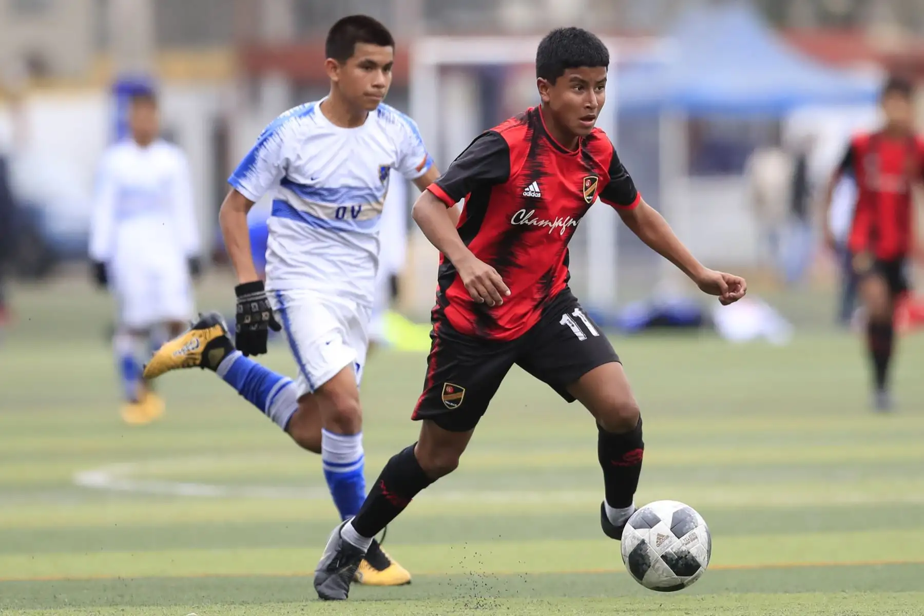 Colegio Ofelia Velásquez de San Martin durante el partido final contra el colegio Champagnat de La Libertad en el marco de los Juegos Deportivos Escolares Nacionales sede Campo de Marte.

Foto: ANDINA/ Juan Carlos Guzmán Negrini