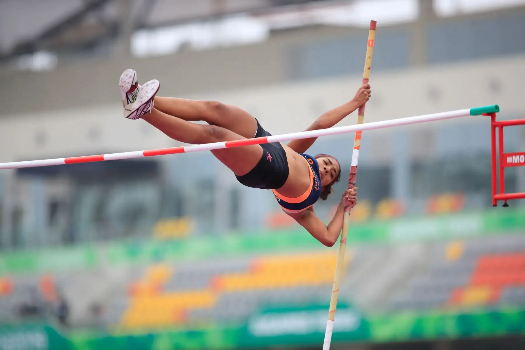 Juegos Deportivos Escolares Nacionales 2019, modalidad salto con garrocha mujeres, sede Videna. 


Foto: Andina/Juan Carlos Guzmán Negrini