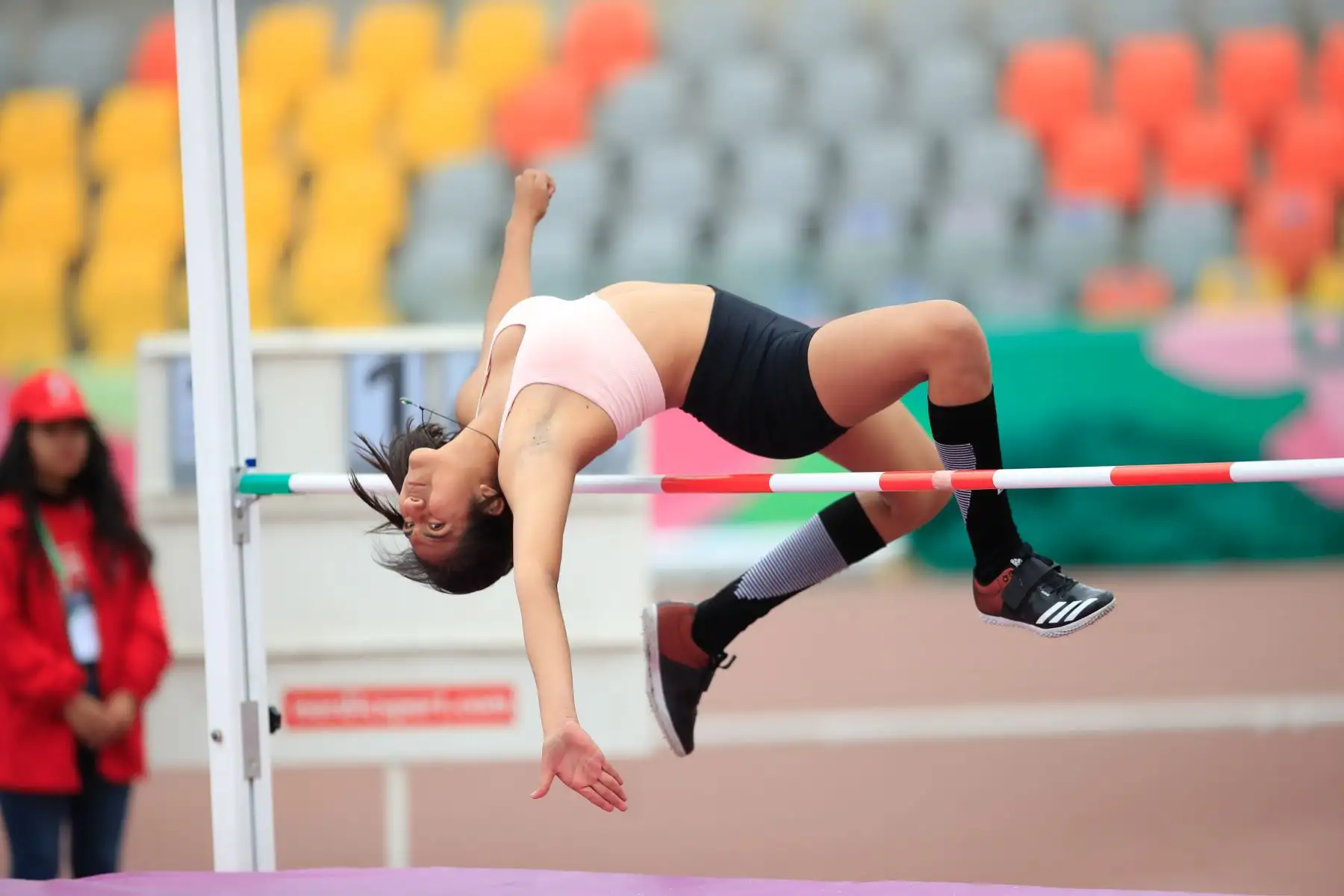 Juegos Deportivos Escolares Nacionales 2019, modalidad salto alto mujeres, sede Videna. 


Foto: Andina/Juan Carlos Guzmán Negrini