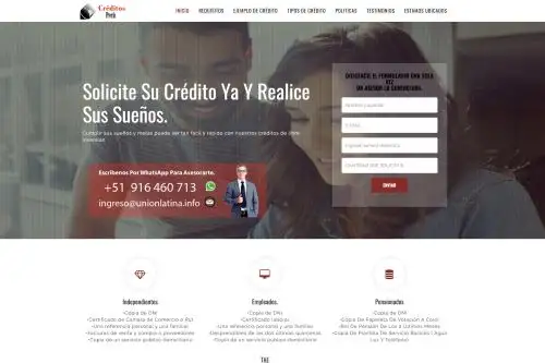 Portal de una de las entidades fraudulentas que figuran en la lista difundida por la SBS. ANDINA/Difusión