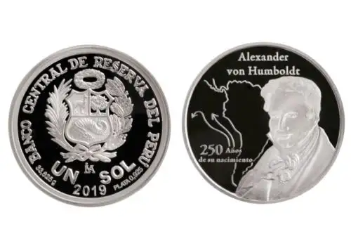 BCR lanza moneda alusiva a los 250 años del natalicio de Alexander von Humboldt
