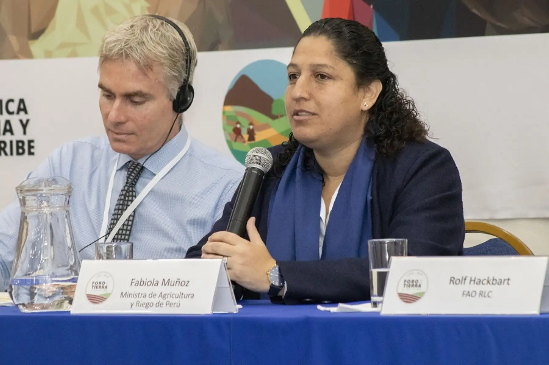 Ministra de Agricultura y Riego, Fabiola Muñoz, en el X Foro de la Tierra América Latina y el Caribe.